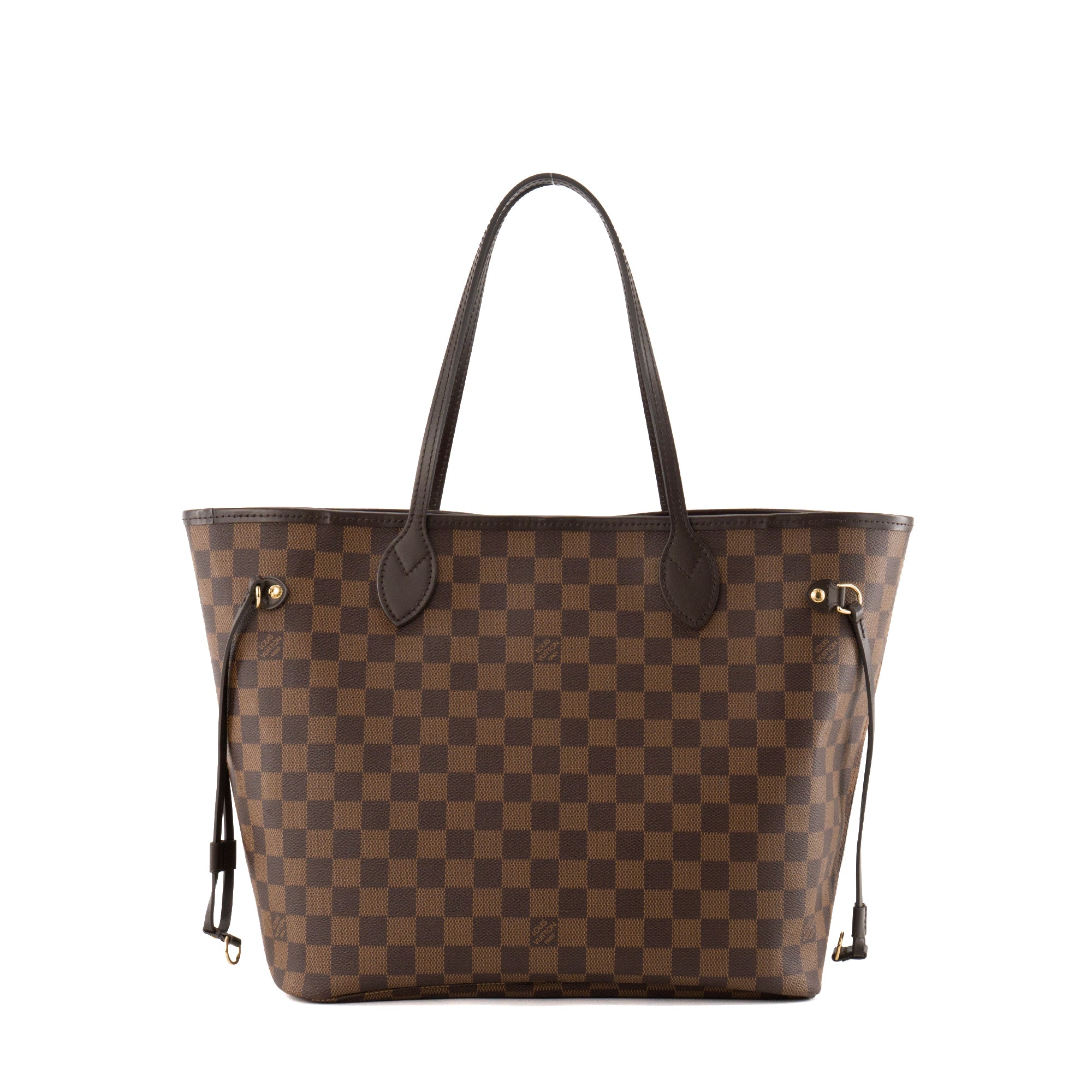 LOUIS VUITTON - Sac cabas Neverfull MM Louis Vuitton en toile enduite damier ébène