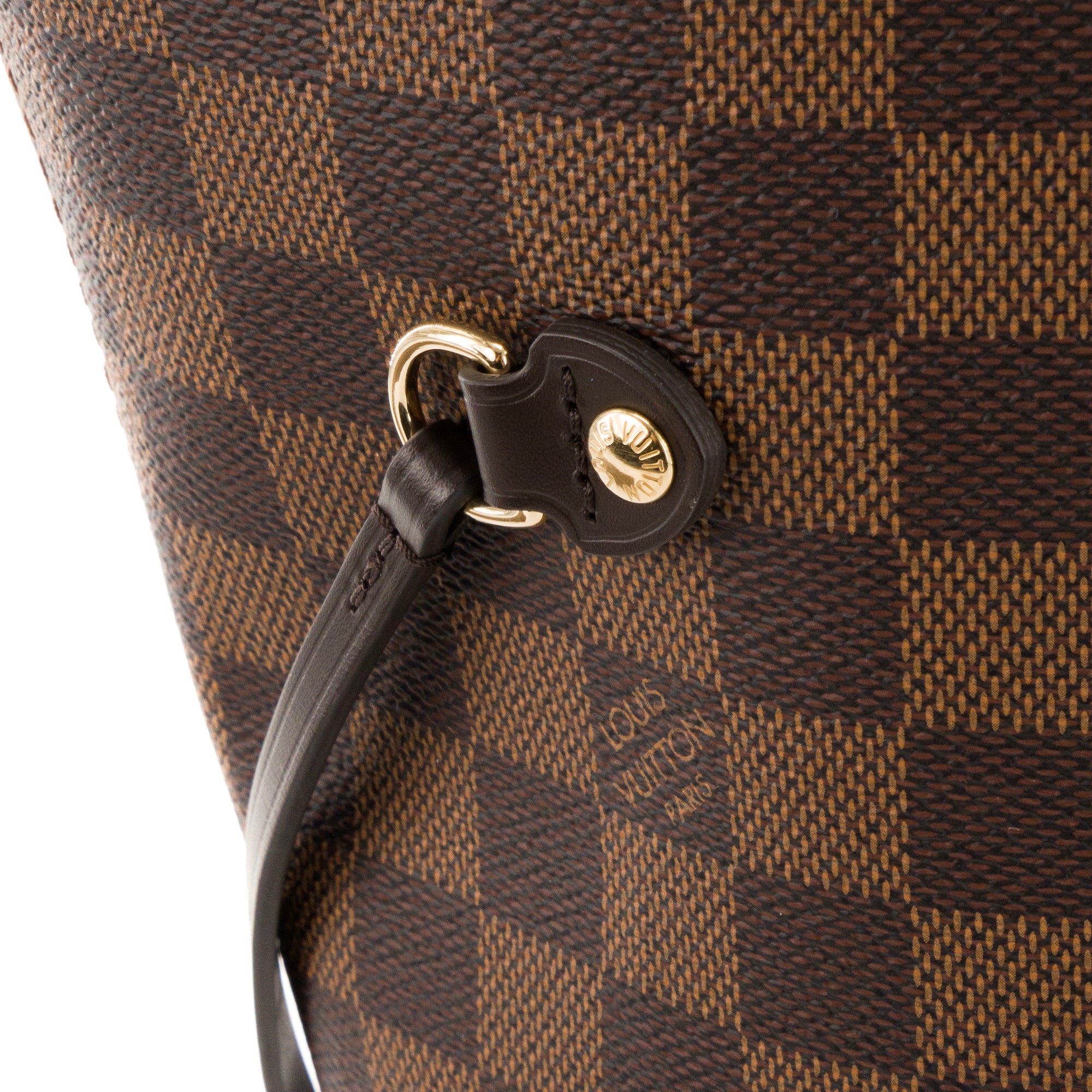 LOUIS VUITTON - Sac cabas Neverfull MM Louis Vuitton en toile enduite damier ébène