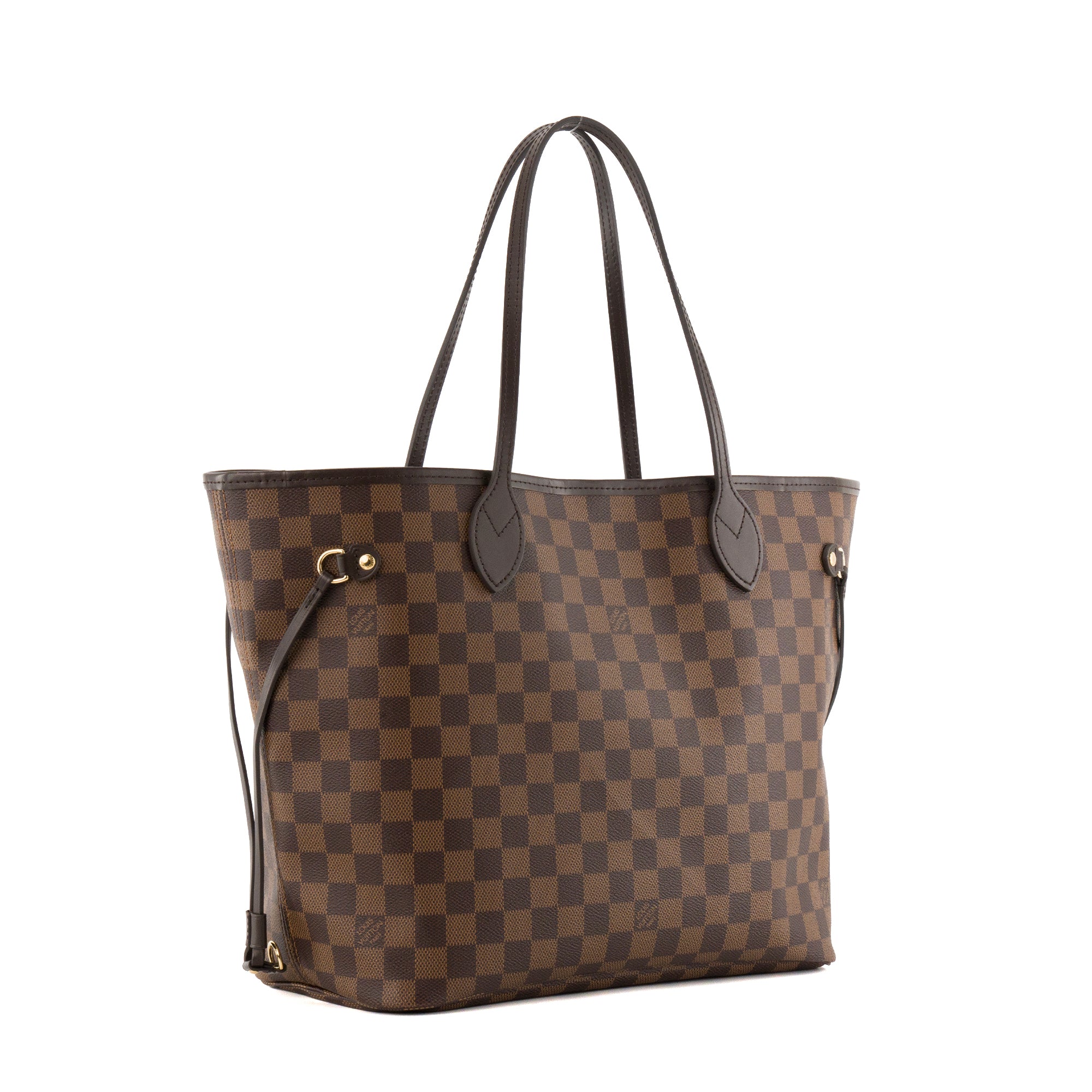 LOUIS VUITTON - Sac cabas Neverfull MM Louis Vuitton en toile enduite damier ébène