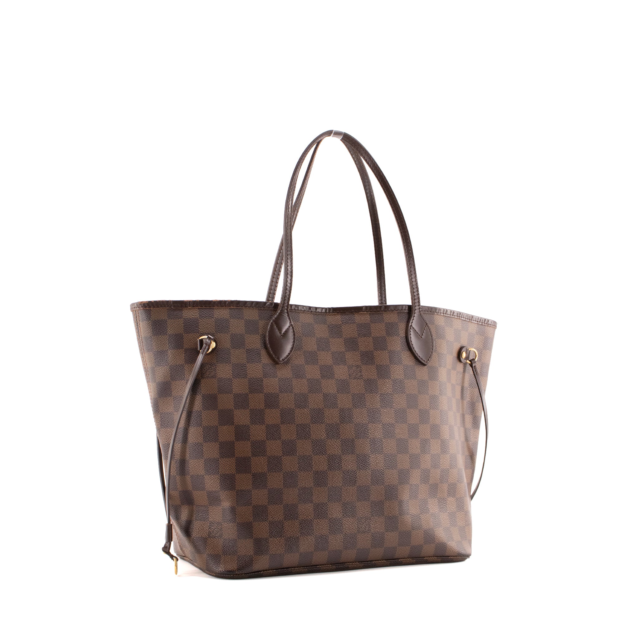 LOUIS VUITTON - Sac cabas Neverfull MM Louis Vuitton en toile enduite damier ébène