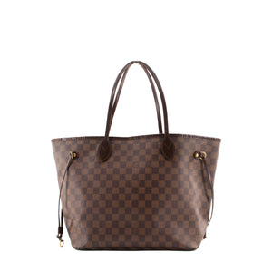 LOUIS VUITTON - Sac cabas Neverfull MM Louis Vuitton en toile enduite damier ébène