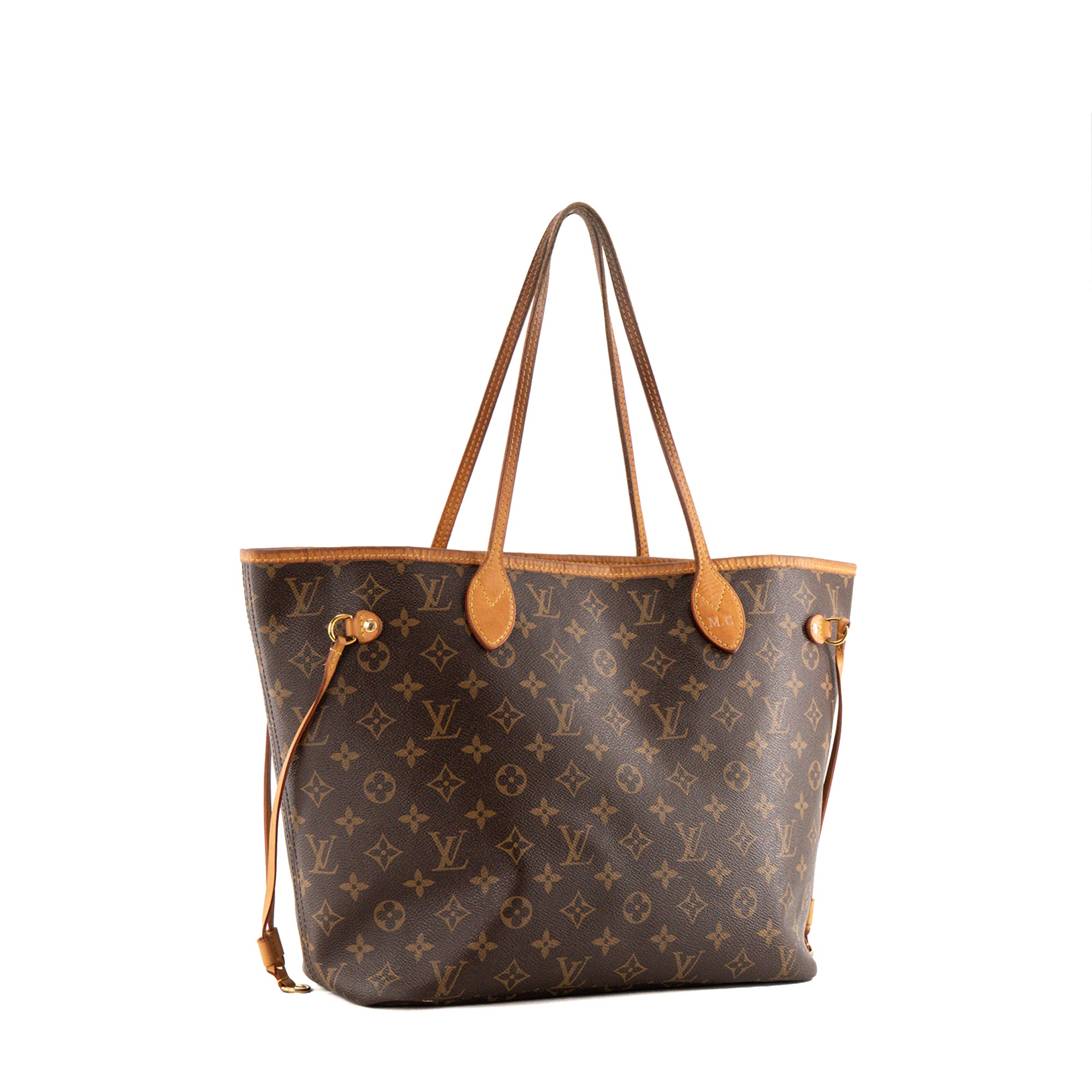 LOUIS VUITTON - Sac cabas Neverfull MM Louis Vuitton en toile enduite monogrammée