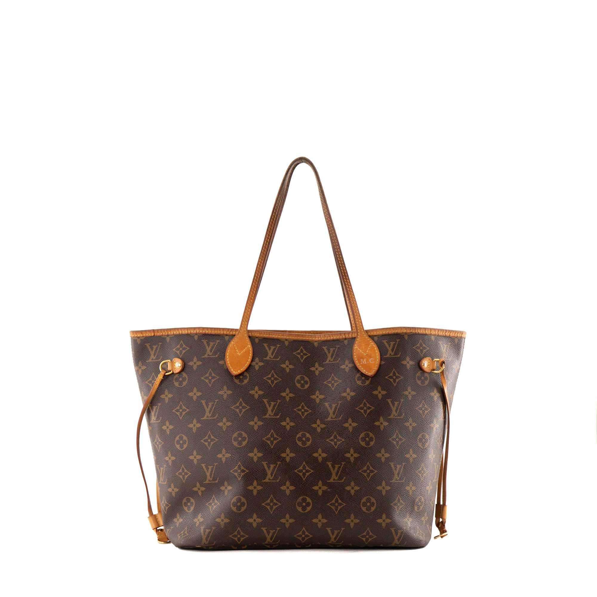 LOUIS VUITTON - Sac cabas Neverfull MM Louis Vuitton en toile enduite monogrammée