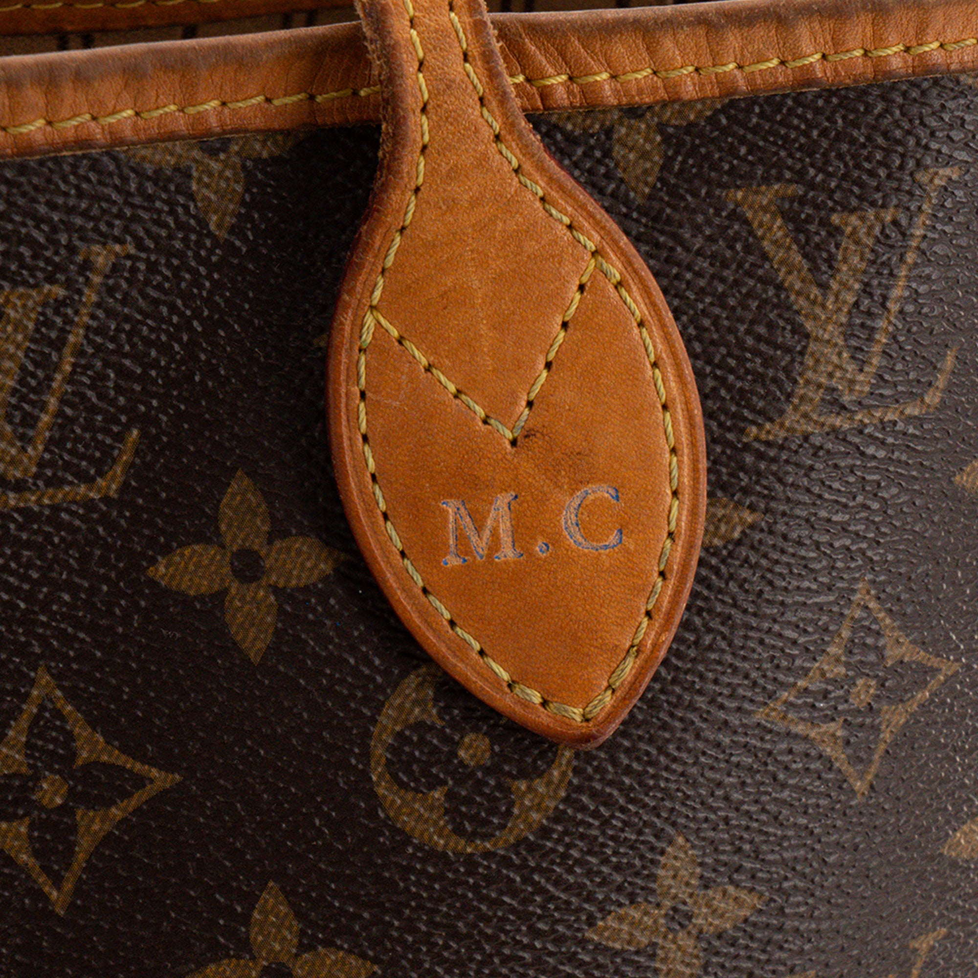 LOUIS VUITTON - Sac cabas Neverfull MM Louis Vuitton en toile enduite monogrammée