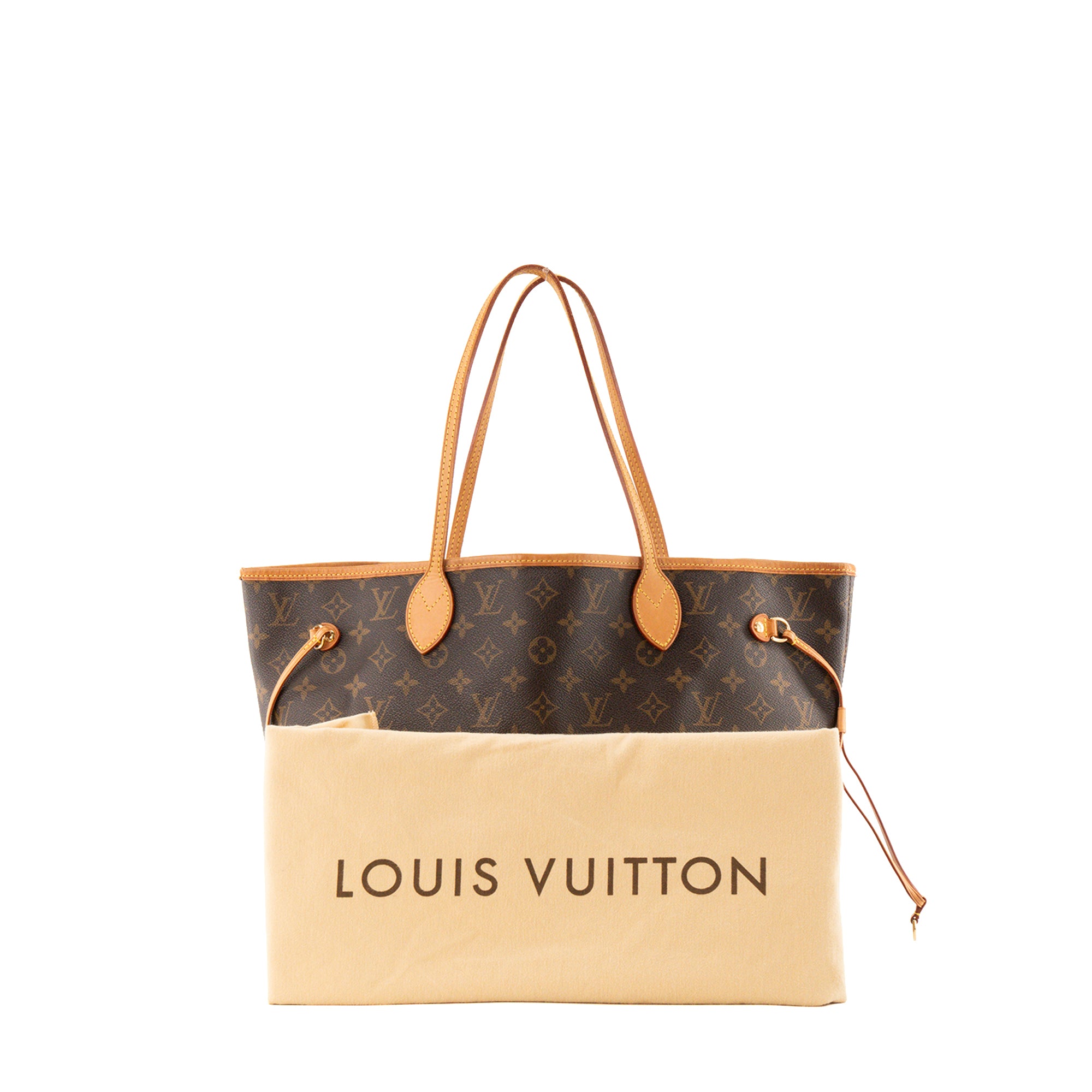 LOUIS VUITTON - Sac cabas Neverfull MM Louis Vuitton en toile enduite monogrammée