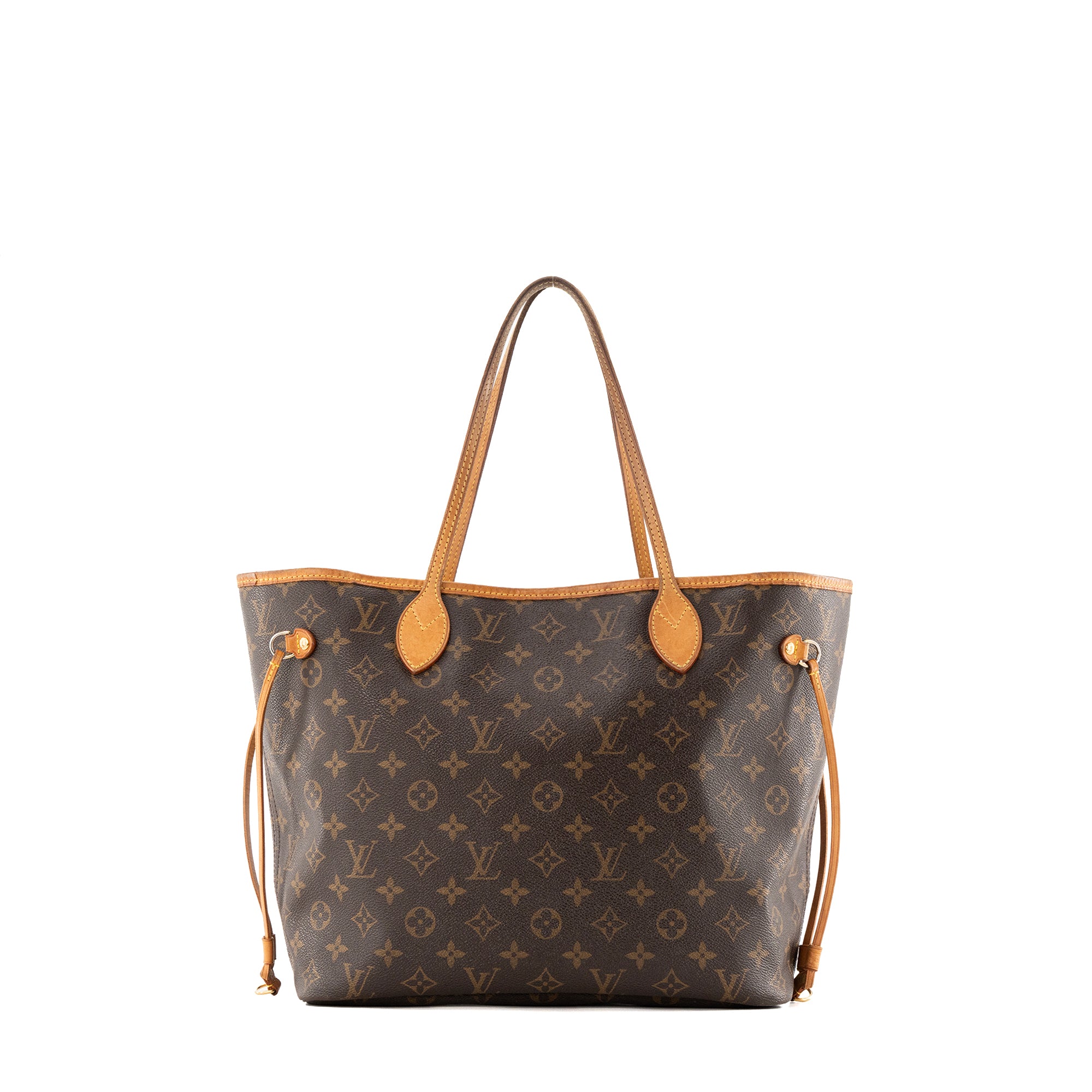 LOUIS VUITTON - Sac Cabas Neverfull MM Louis Vuitton en toile enduite monogrammée marron