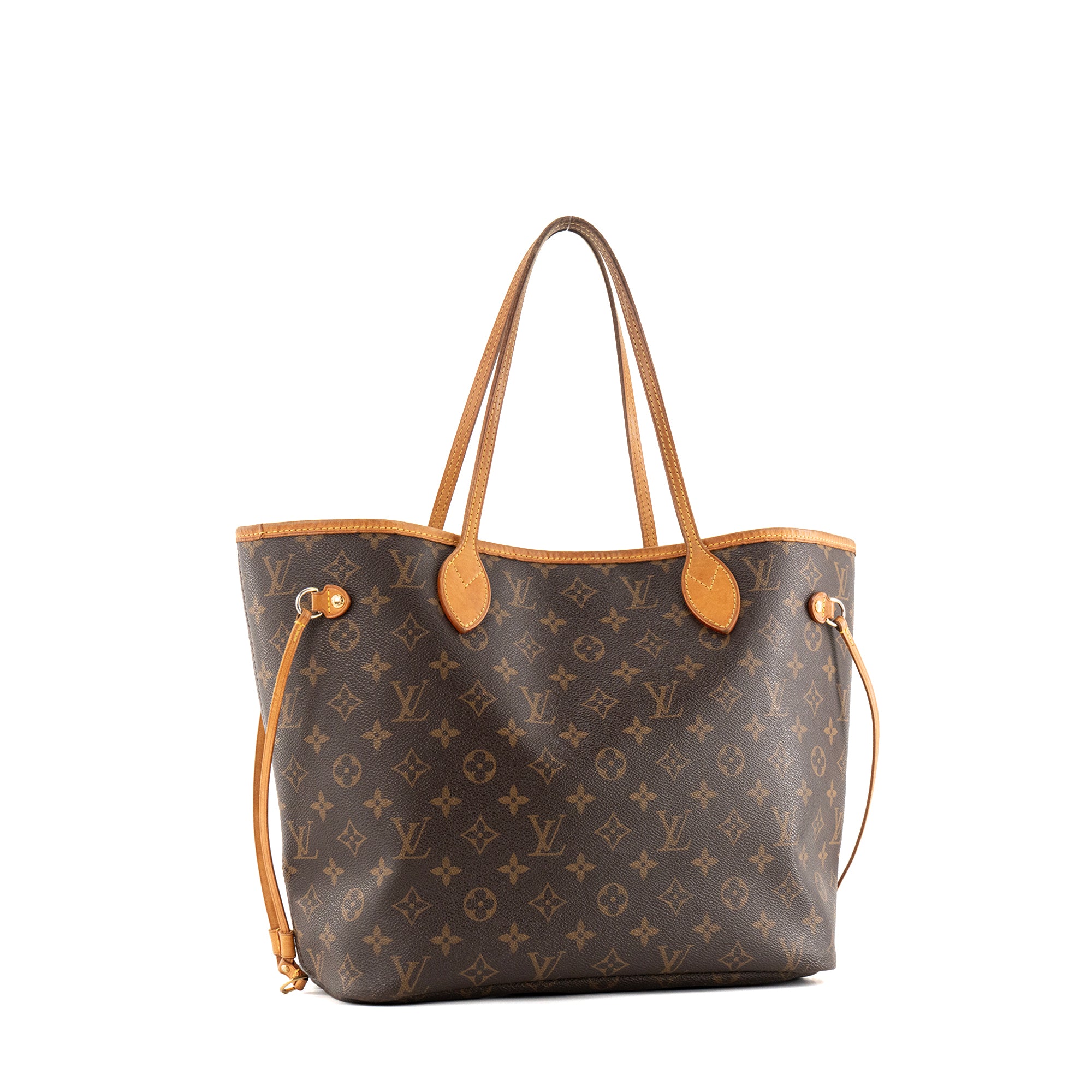 LOUIS VUITTON - Sac Cabas Neverfull MM Louis Vuitton en toile enduite monogrammée marron