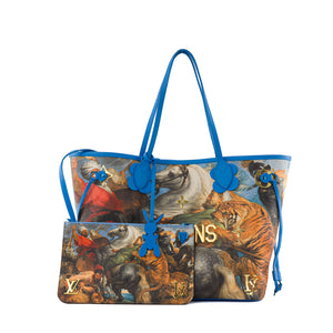 LOUIS VUITTON - Sac cabas Neverfull MM Louis Vuitton x Jeff Koons en toile enduite édition limitée Rubens