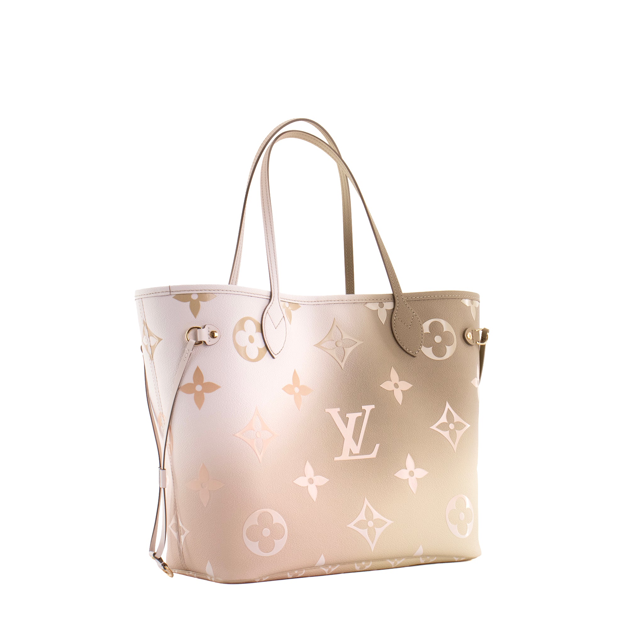 LOUIS VUITTON - Sac cabas Neverfull MM Spring in the City Louis Vuitton en toile enduite kaki édition limitée