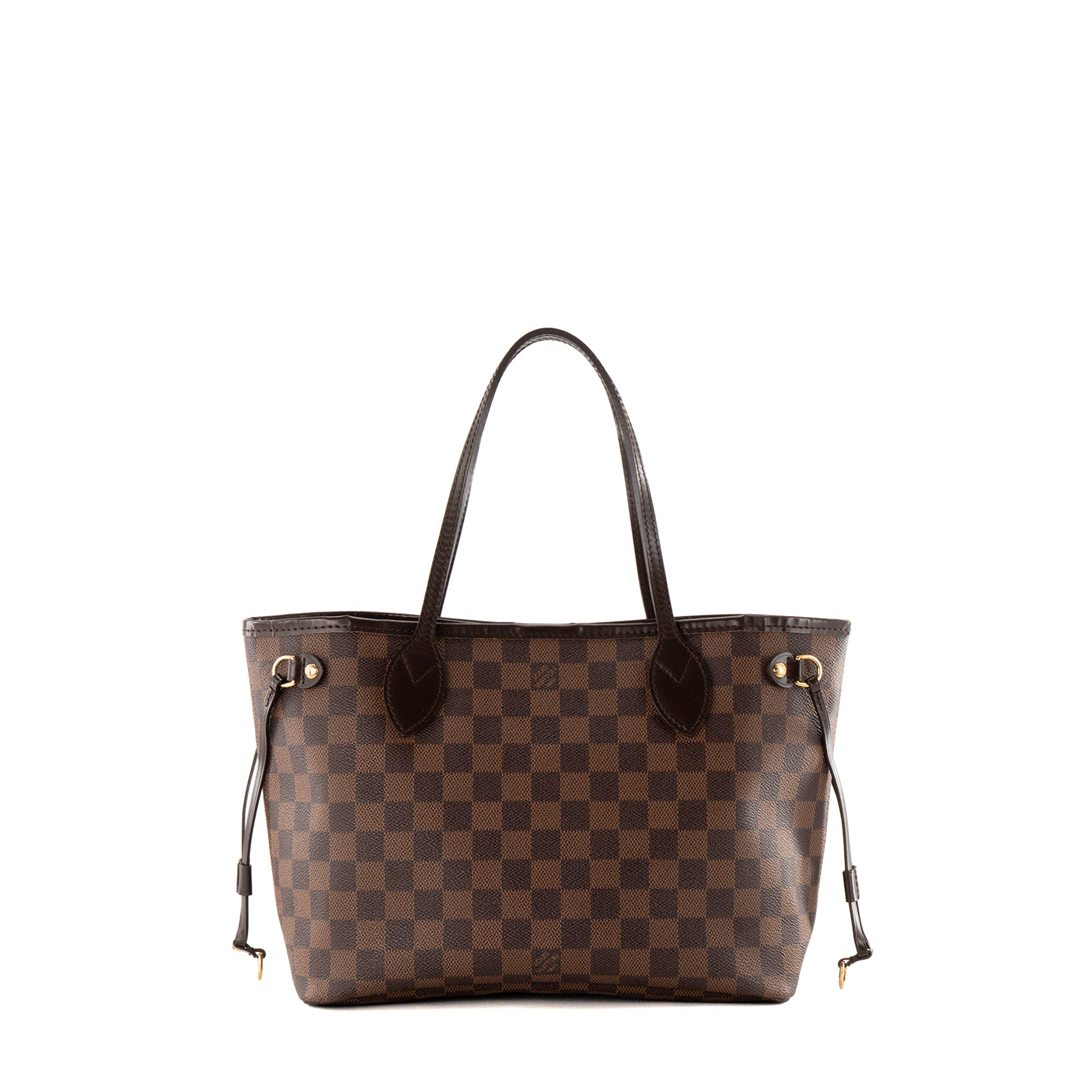 LOUIS VUITTON - Sac cabas Neverfull PM Louis Vuitton en toile enduite damier ébène