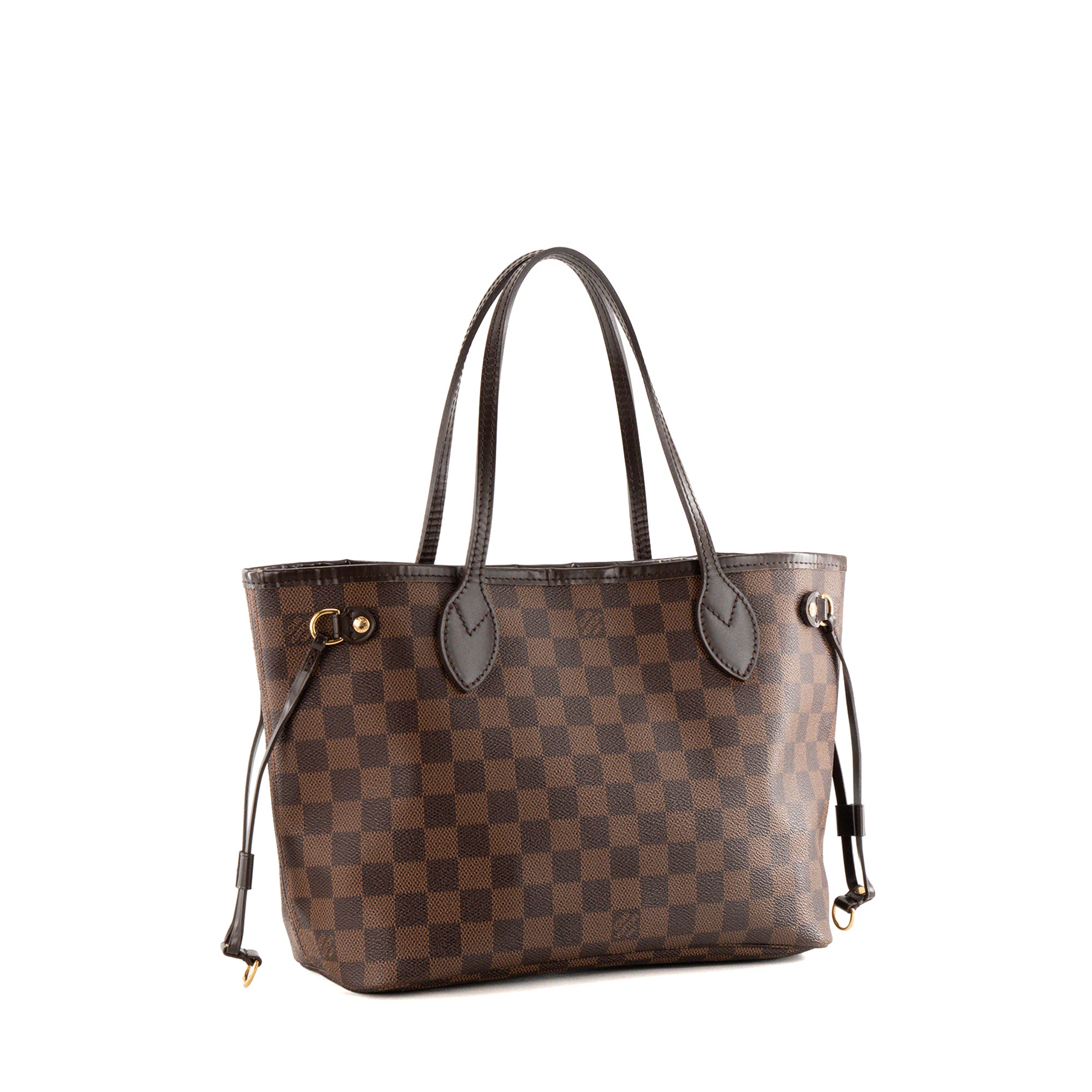 LOUIS VUITTON - Sac cabas Neverfull PM Louis Vuitton en toile enduite damier ébène