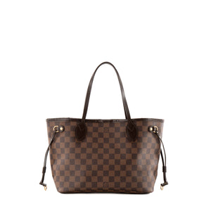 LOUIS VUITTON - Sac cabas Neverfull PM Louis Vuitton en toile enduite damier ébène