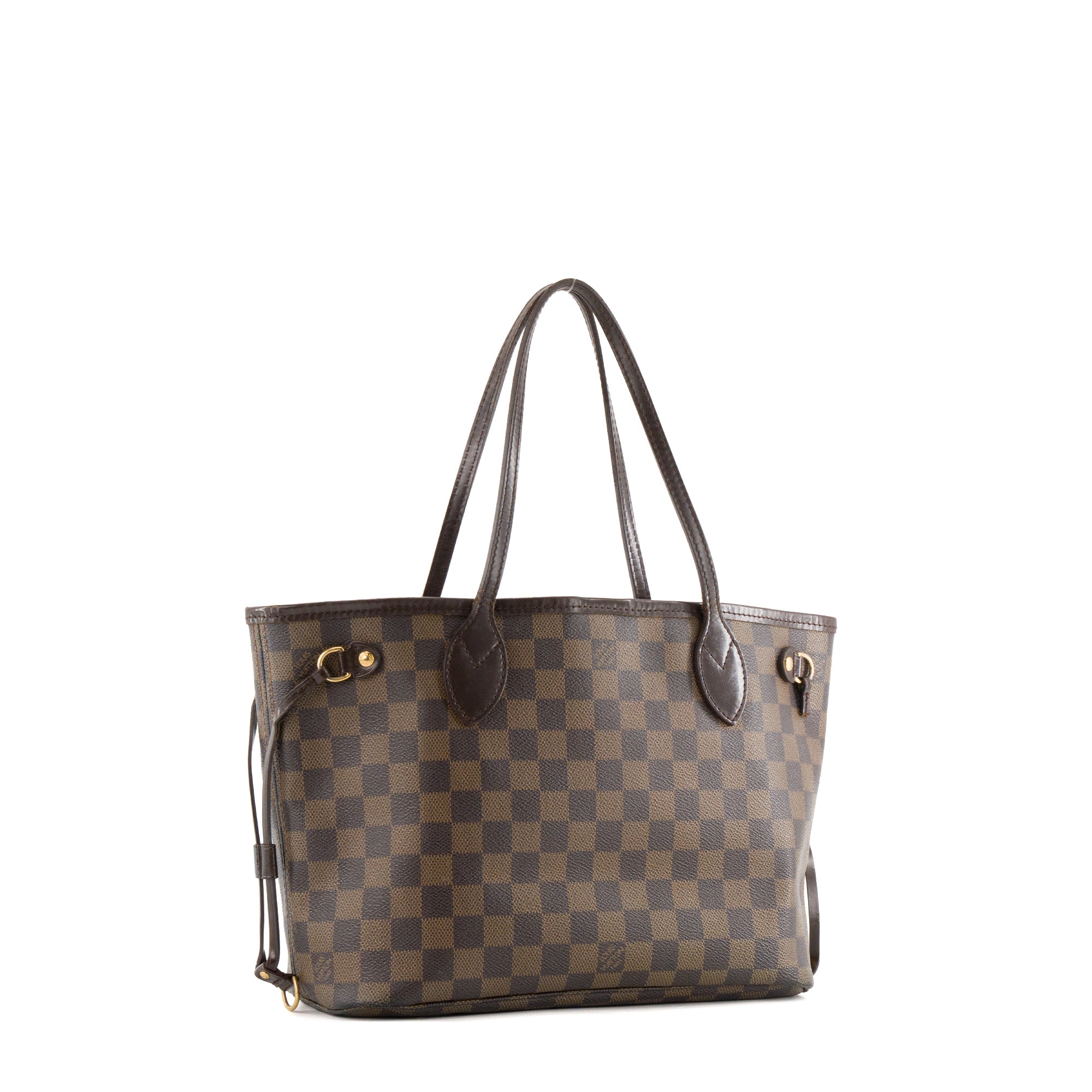 LOUIS VUITTON - Sac cabas Neverfull PM Louis Vuitton en toile enduite damier ébène