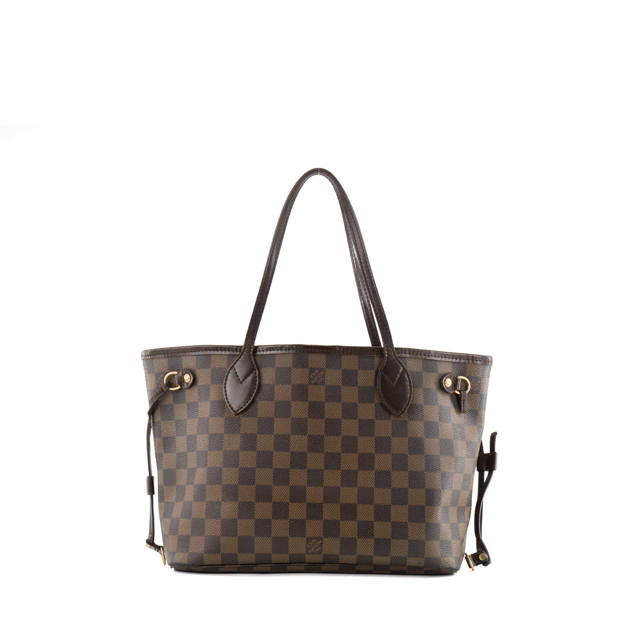 LOUIS VUITTON - Sac cabas Neverfull PM Louis Vuitton en toile enduite damier ébène