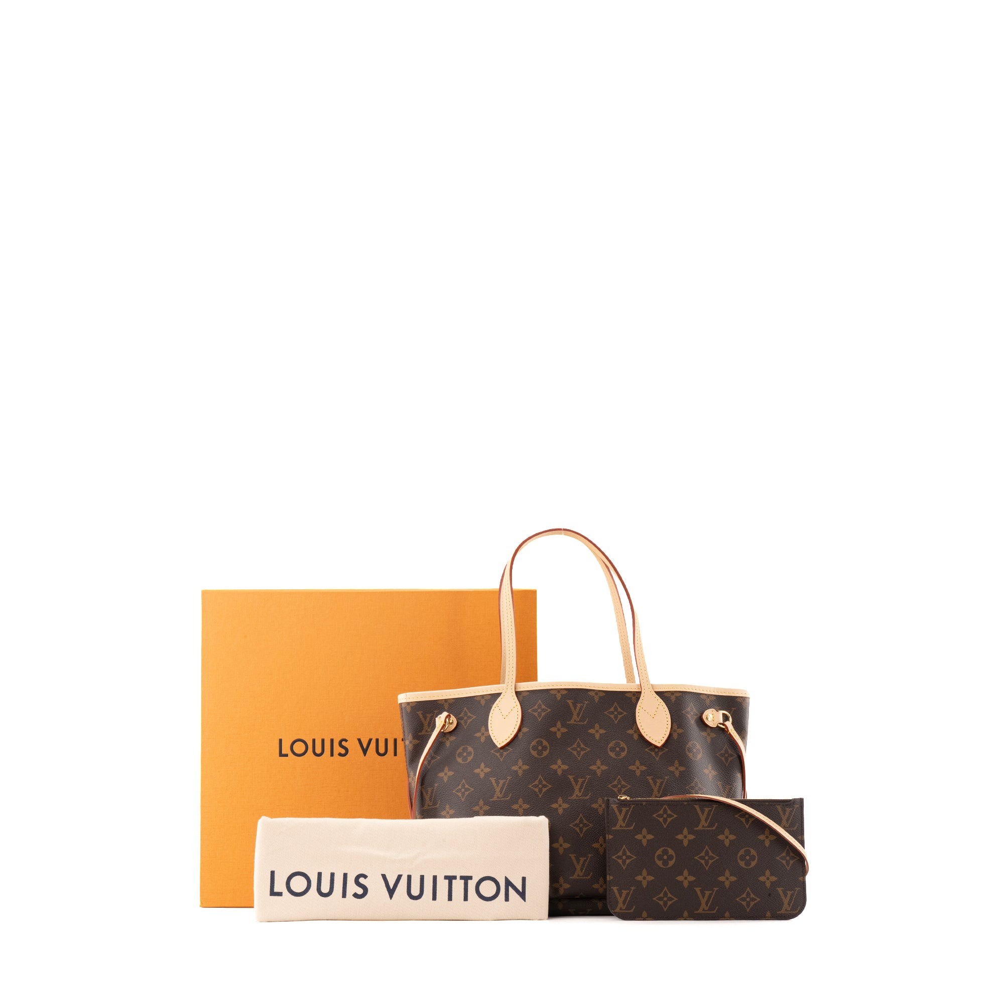 LOUIS VUITTON - Sac cabas Neverfull PM Louis Vuitton en toile enduite monogrammée