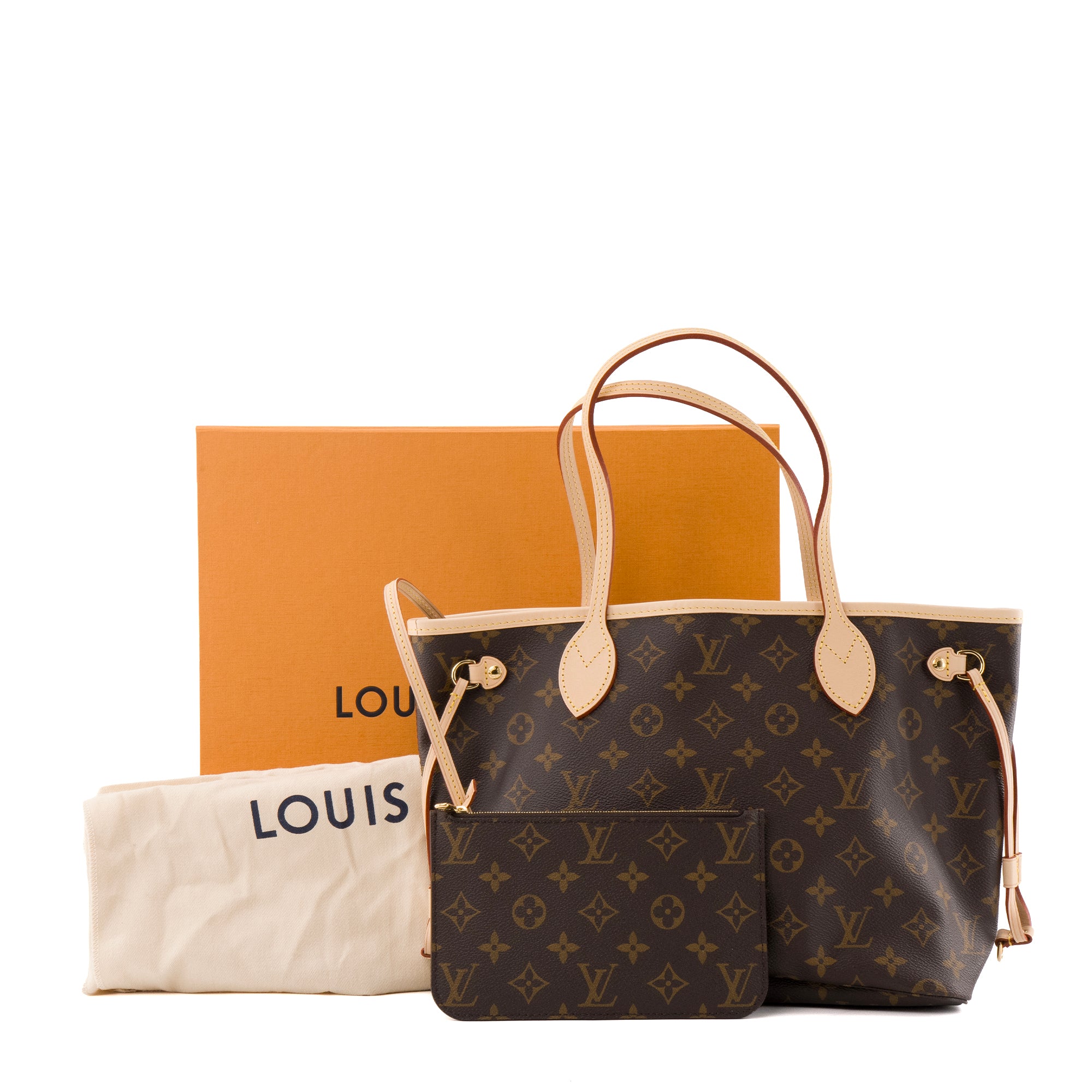 LOUIS VUITTON - Sac cabas Neverfull PM Louis Vuitton en toile enduite monogrammée