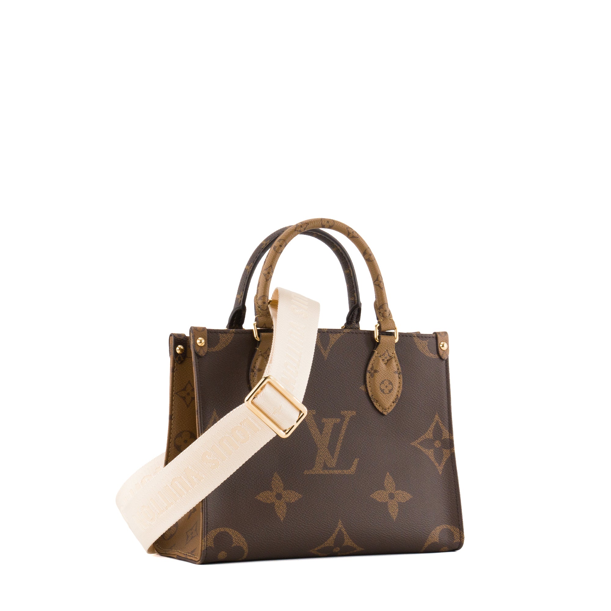 LOUIS VUITTON - Sac cabas OnTheGo PM Louis Vuitton en toile enduite monogrammée
