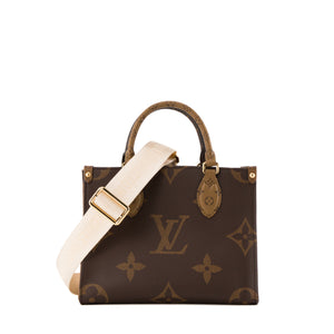 LOUIS VUITTON - Sac cabas OnTheGo PM Louis Vuitton en toile enduite monogrammée