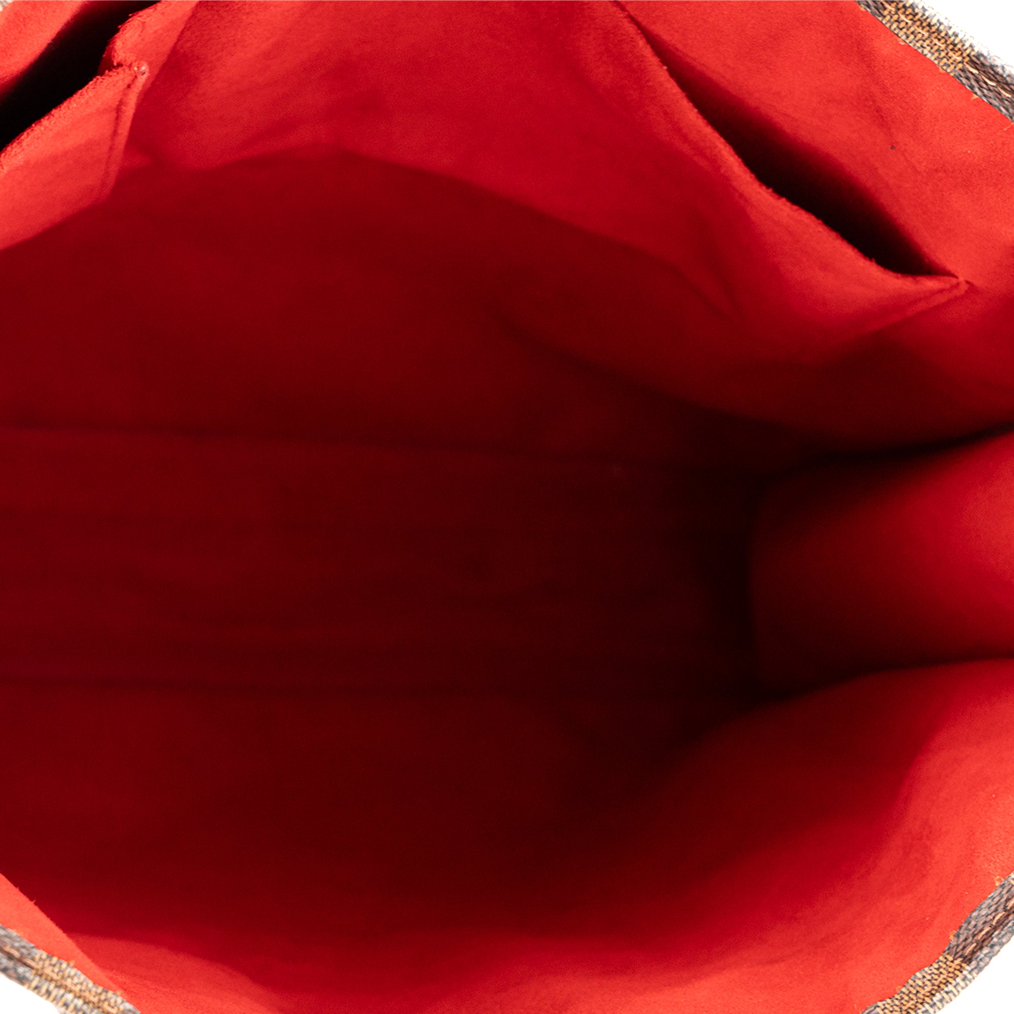 LOUIS VUITTON - Sac Cabas Plat Louis Vuitton en toile enduite damier marron