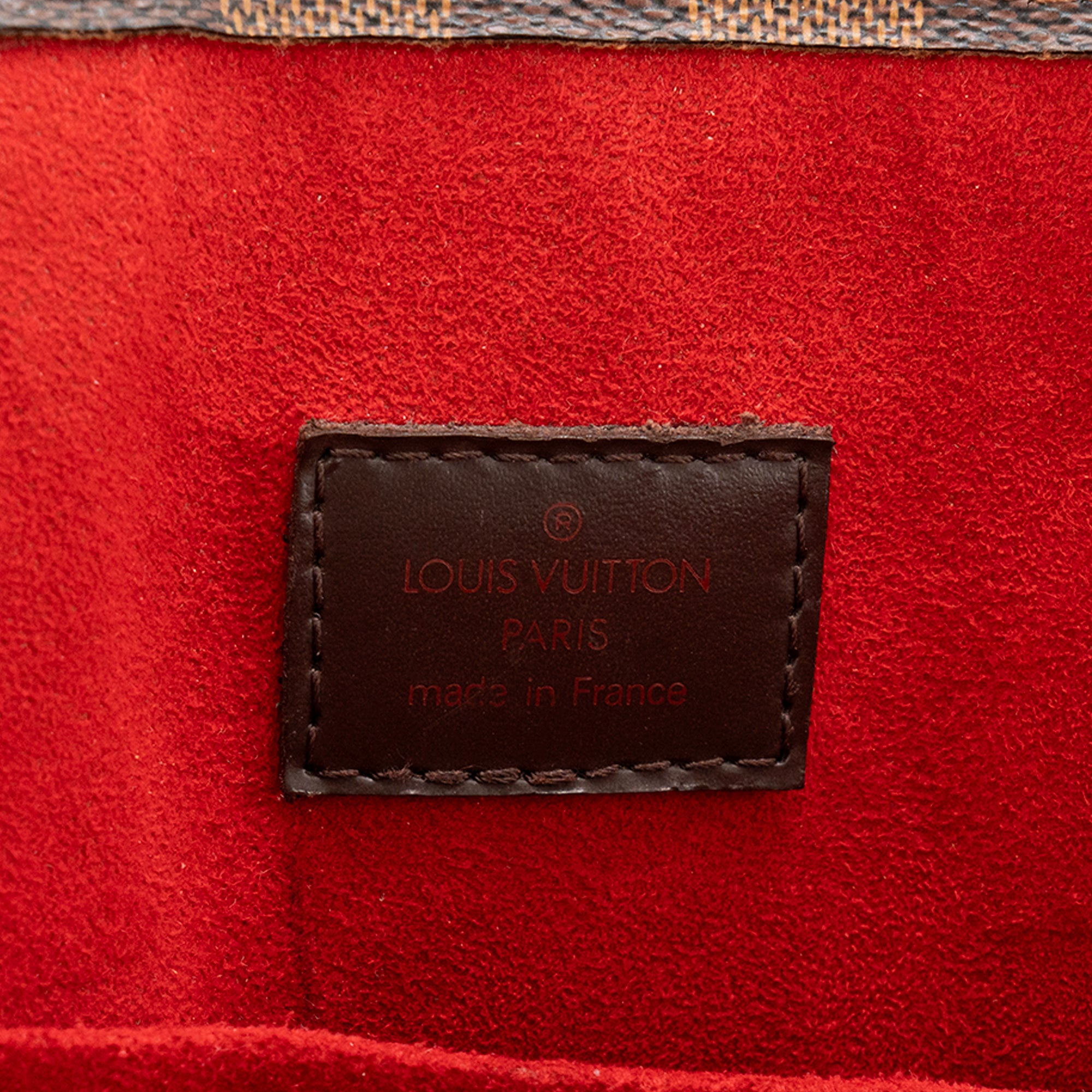 LOUIS VUITTON - Sac Cabas Plat Louis Vuitton en toile enduite damier marron