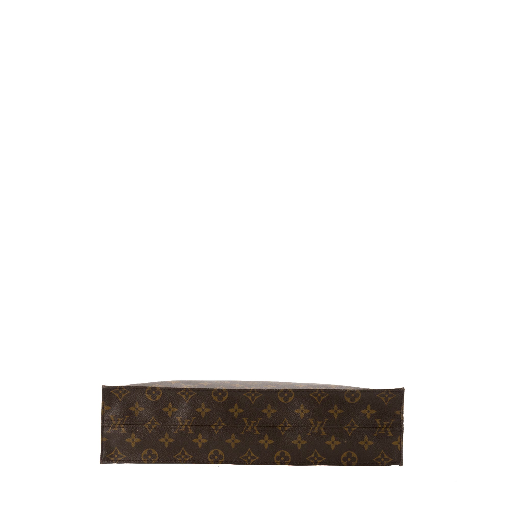 LOUIS VUITTON - Sac Cabas Plat Louis Vuitton en toile enduite monogrammée vintage