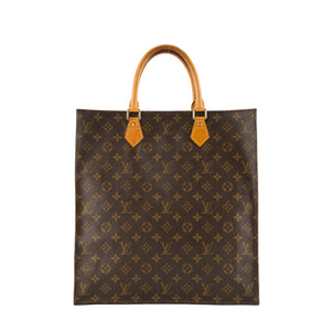 LOUIS VUITTON - Sac Cabas Plat Louis Vuitton en toile enduite monogrammée vintage
