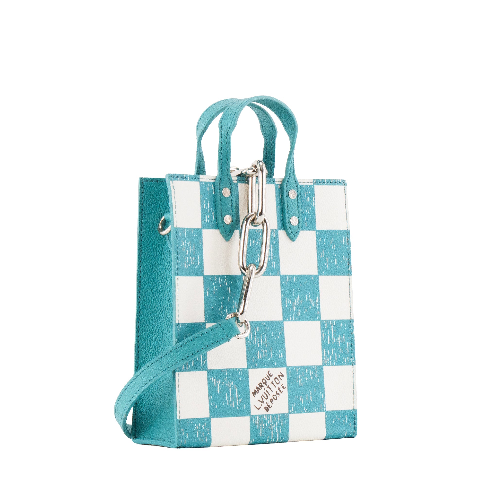 LOUIS VUITTON - Sac Cabas Plat Louis Vuitton toile enduite Damier Checkerboard
