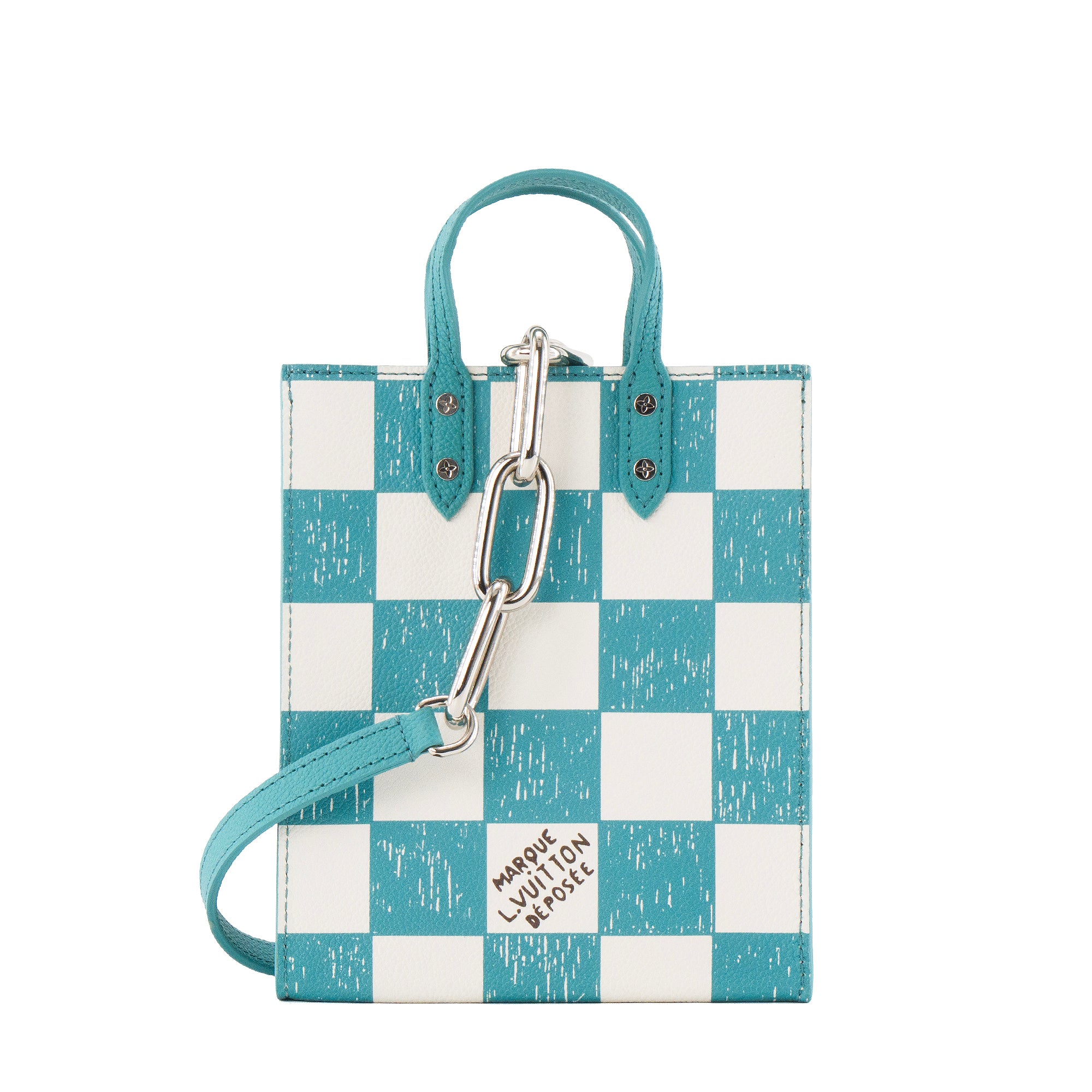 LOUIS VUITTON - Sac Cabas Plat Louis Vuitton toile enduite Damier Checkerboard