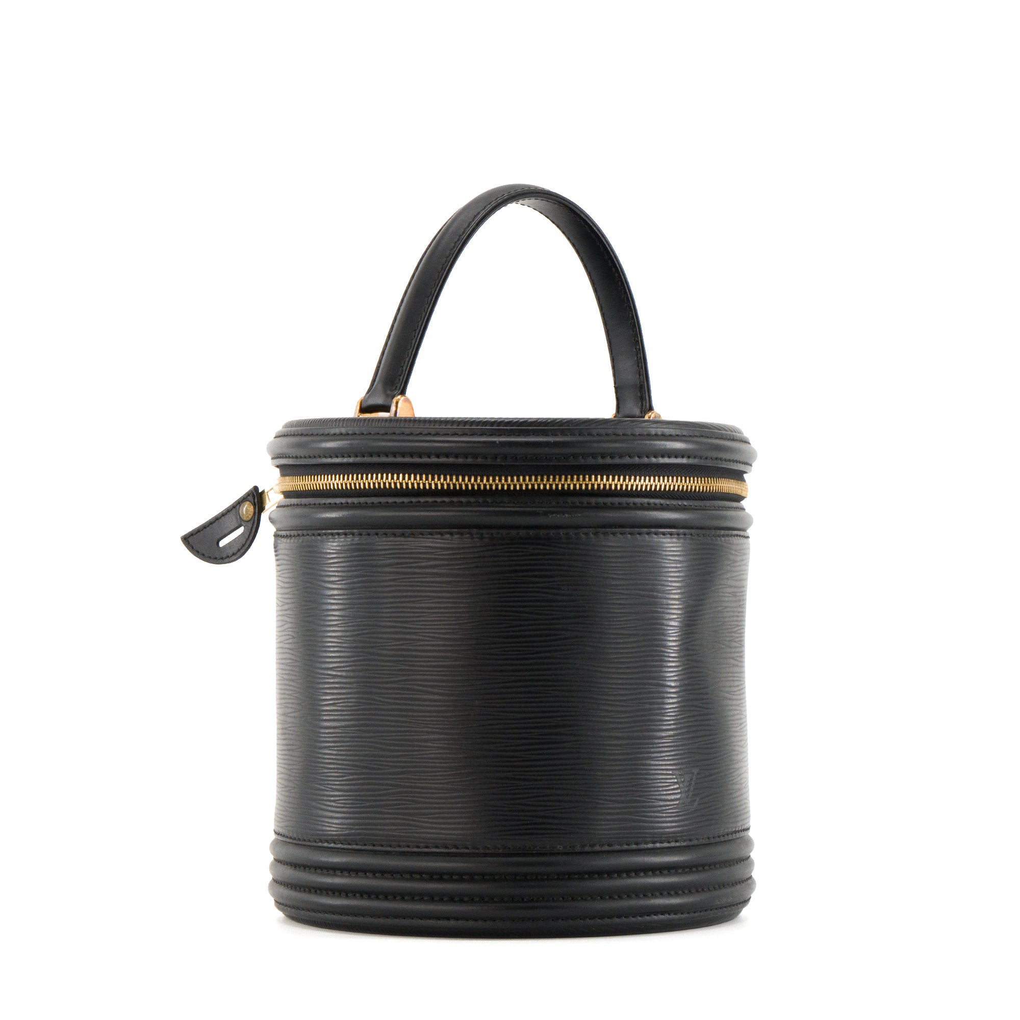 LOUIS VUITTON - Sac Cannes Louis Vuitton en cuir épi noir vintage