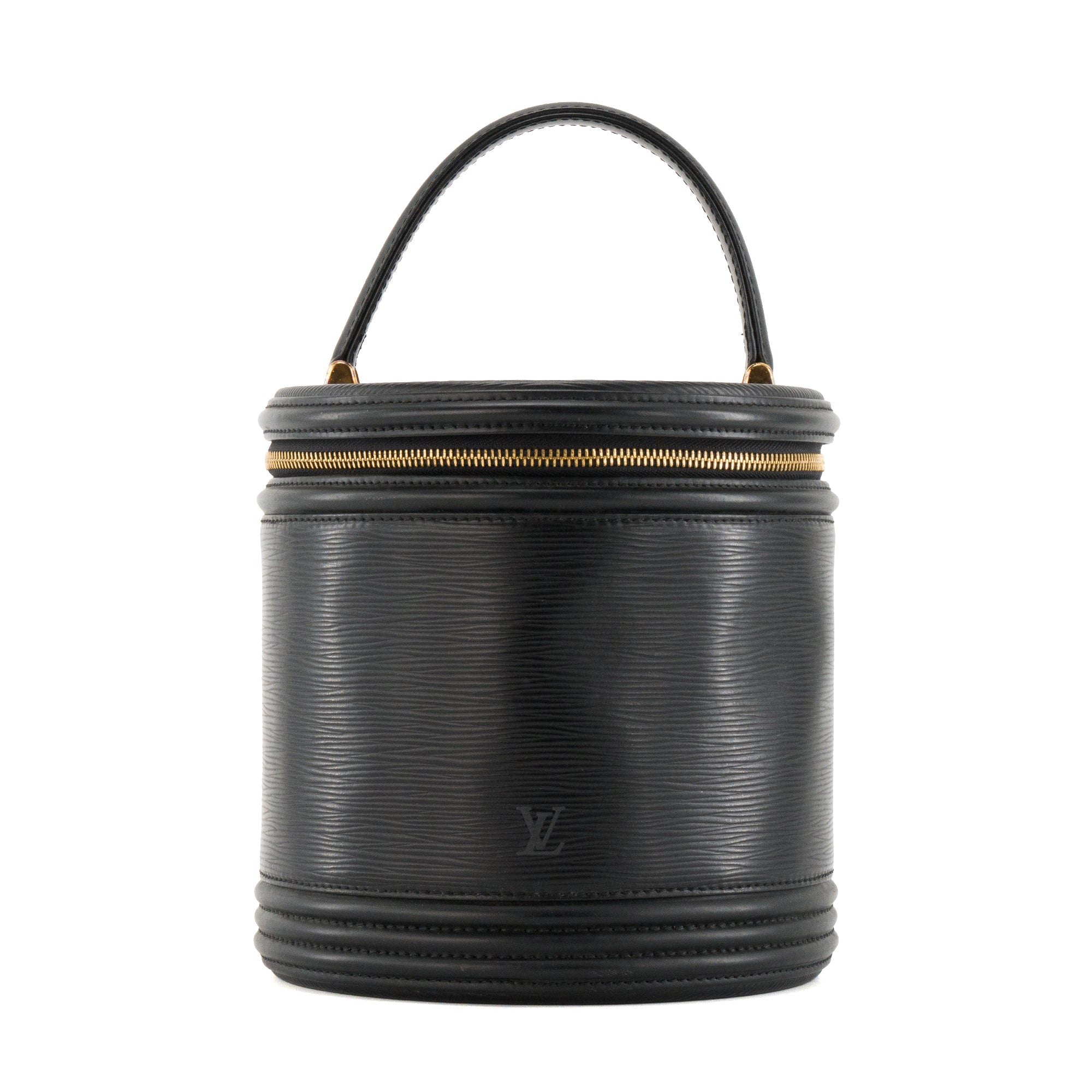 LOUIS VUITTON - Sac Cannes Louis Vuitton en cuir épi noir vintage