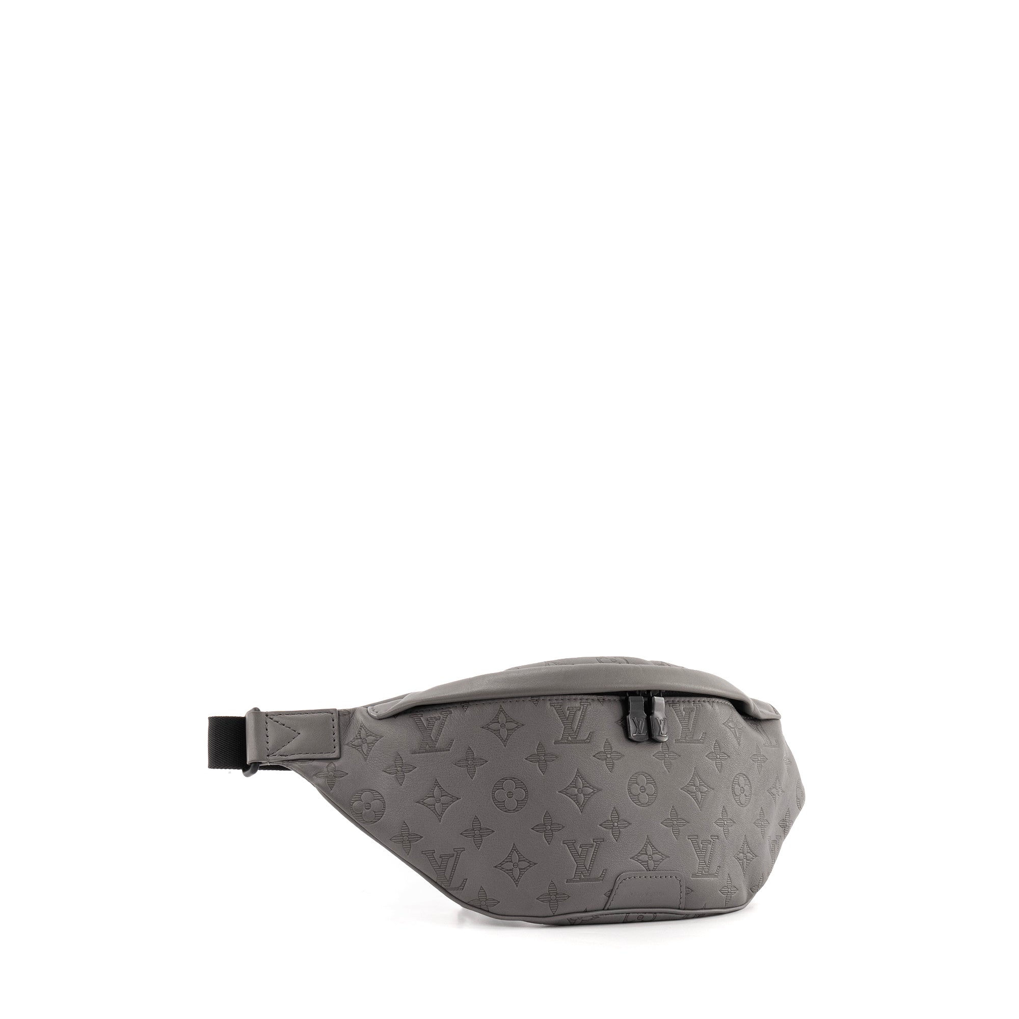 LOUIS VUITTON - Sac ceinture Discovery Louis Vuitton en cuir monogram shadow gris