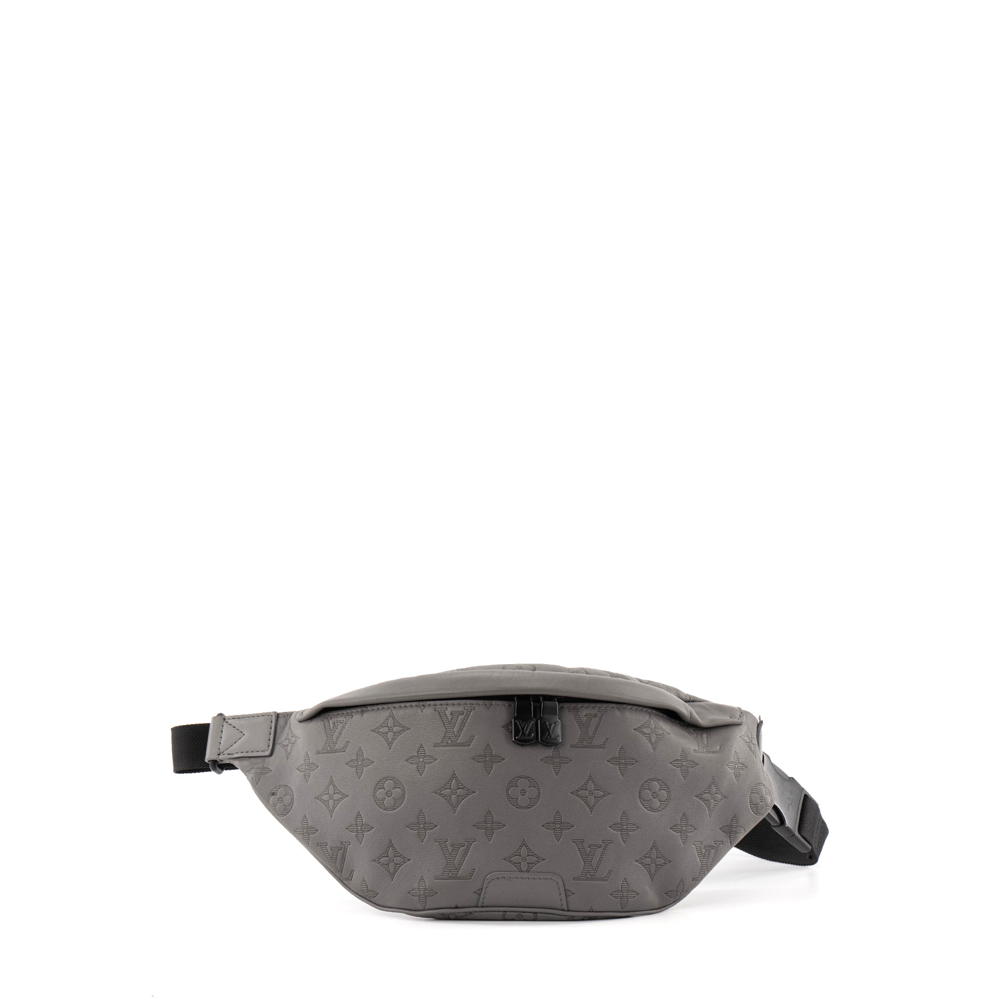 LOUIS VUITTON - Sac ceinture Discovery Louis Vuitton en cuir monogram shadow gris