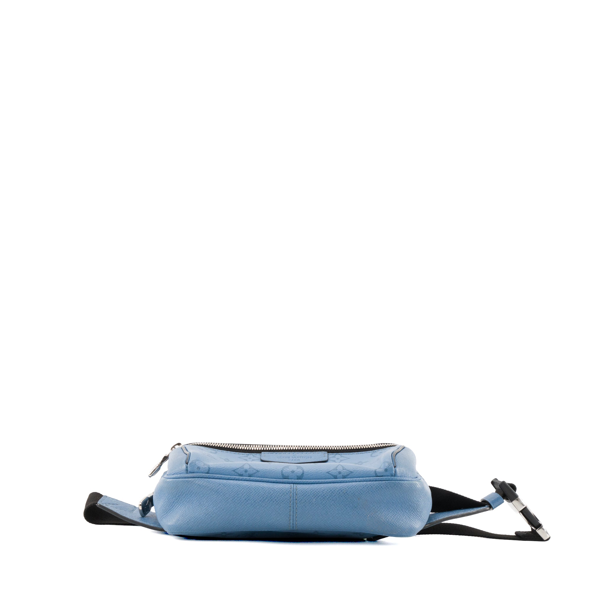 LOUIS VUITTON - Sac ceinture Outdoor Louis Vuitton en cuir et toile enduite monogrammée bleu