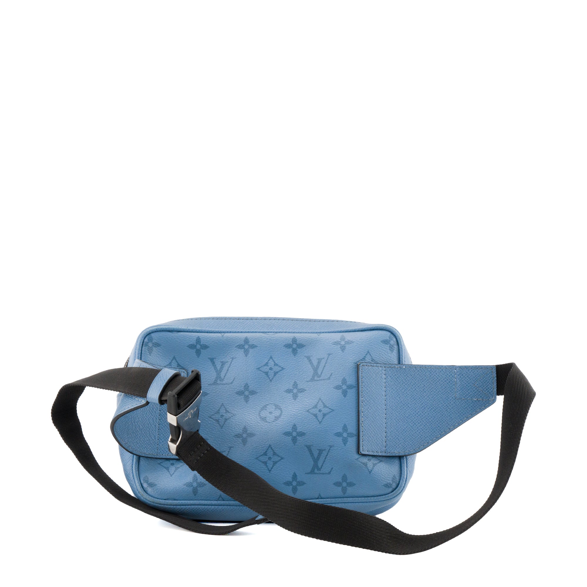 LOUIS VUITTON - Sac ceinture Outdoor Louis Vuitton en cuir et toile enduite monogrammée bleu