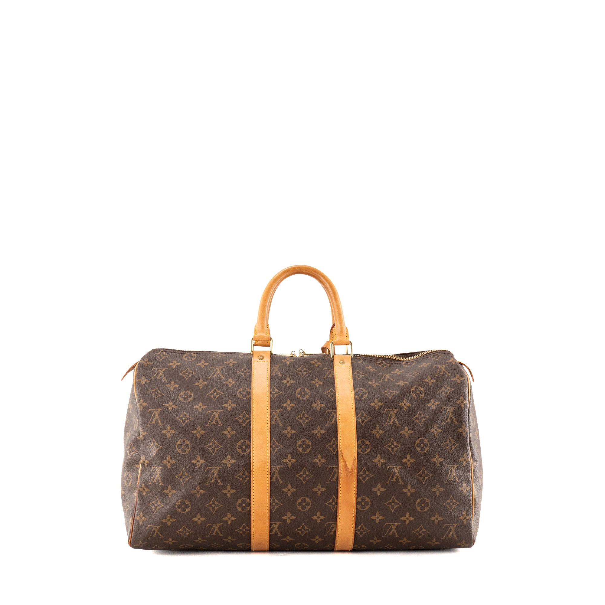 LOUIS VUITTON - Sac de voyage Keepall 45 Louis Vuitton en toile enduite monogrammée