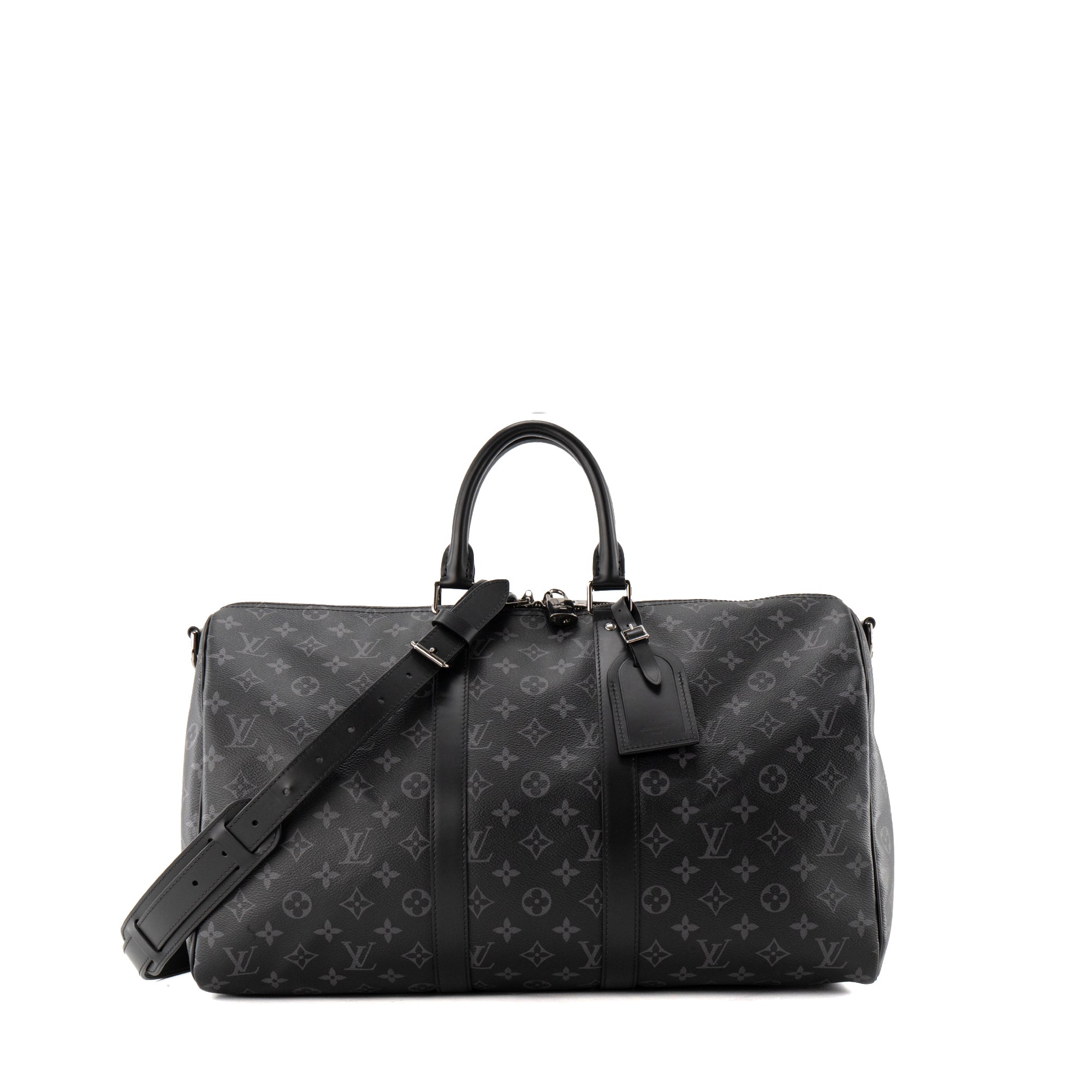 LOUIS VUITTON - Sac de voyage Keepall 45 Louis Vuitton en toile enduite monogrammée éclipse