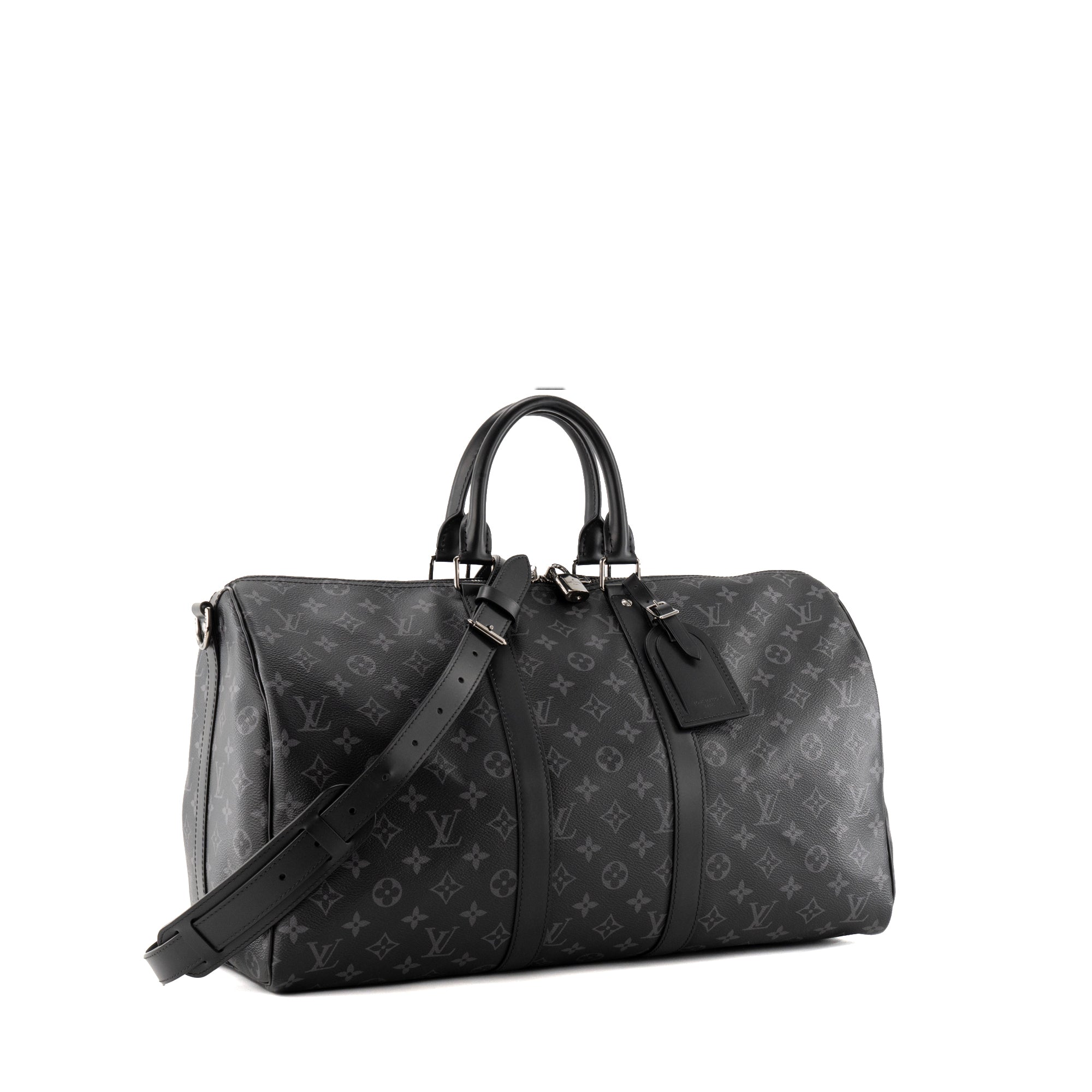 LOUIS VUITTON - Sac de voyage Keepall 45 Louis Vuitton en toile enduite monogrammée éclipse