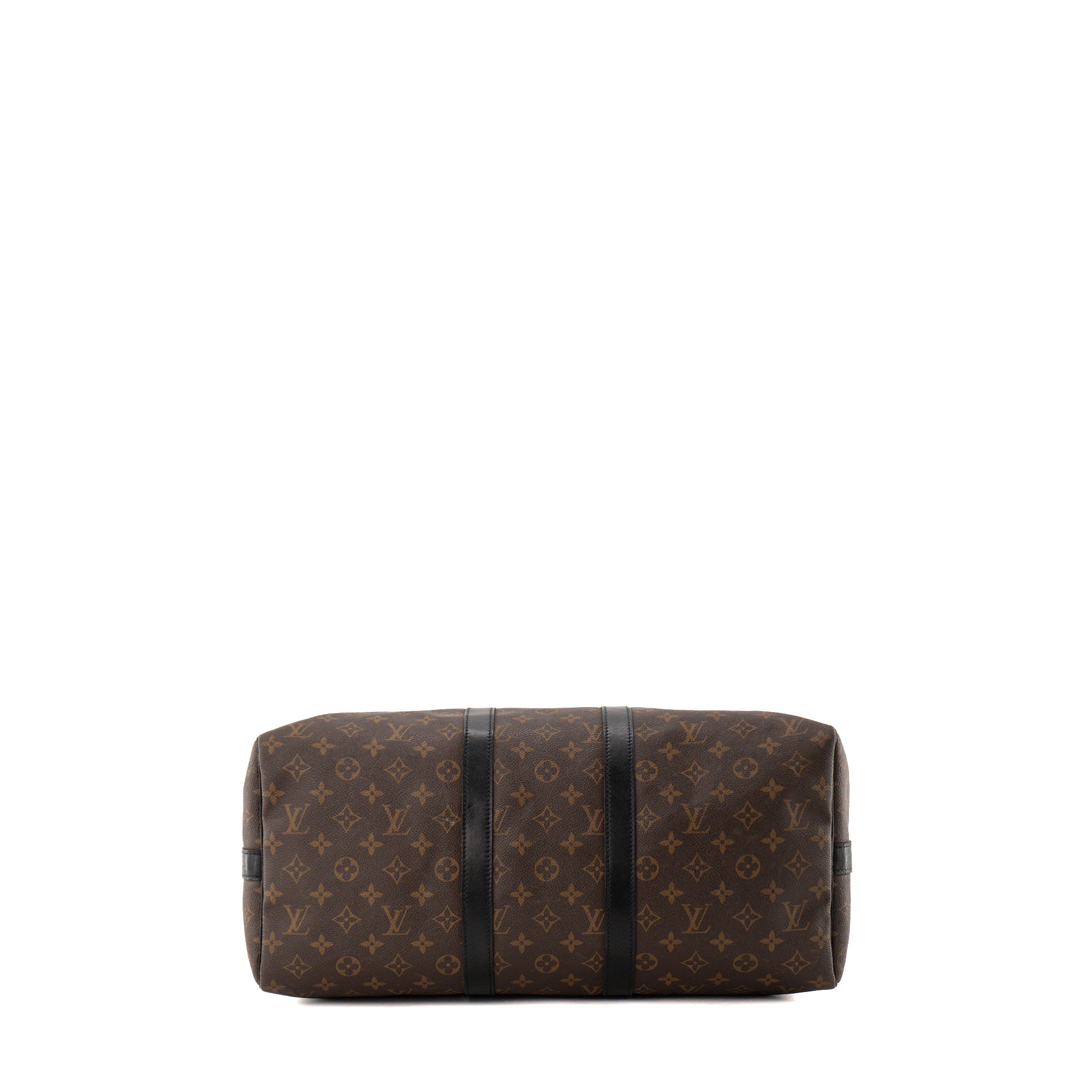 LOUIS VUITTON - Sac de voyage Keepall 45 Louis Vuitton en toile enduite monogrammée et cuir noir