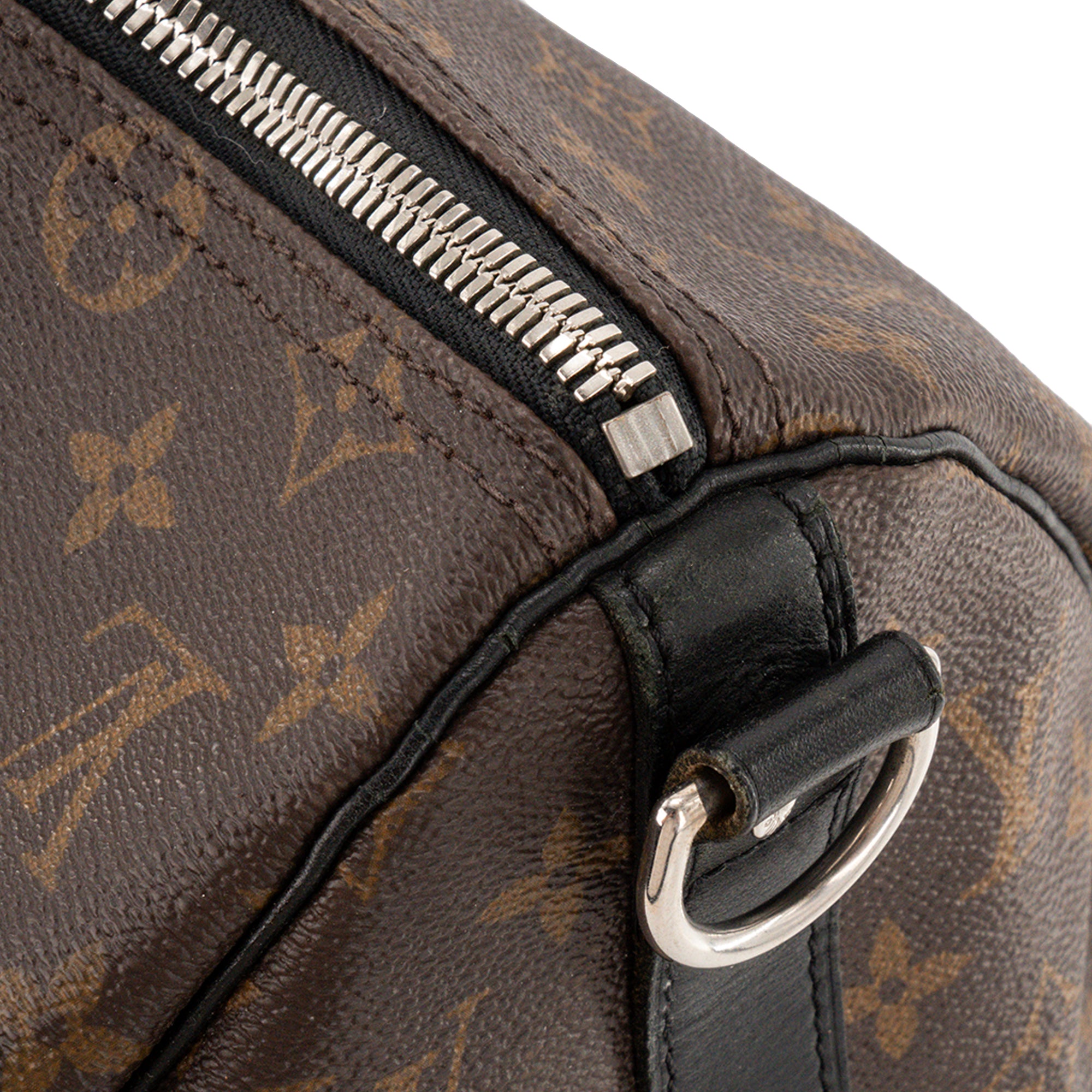 LOUIS VUITTON - Sac de voyage Keepall 45 Louis Vuitton en toile enduite monogrammée et cuir noir