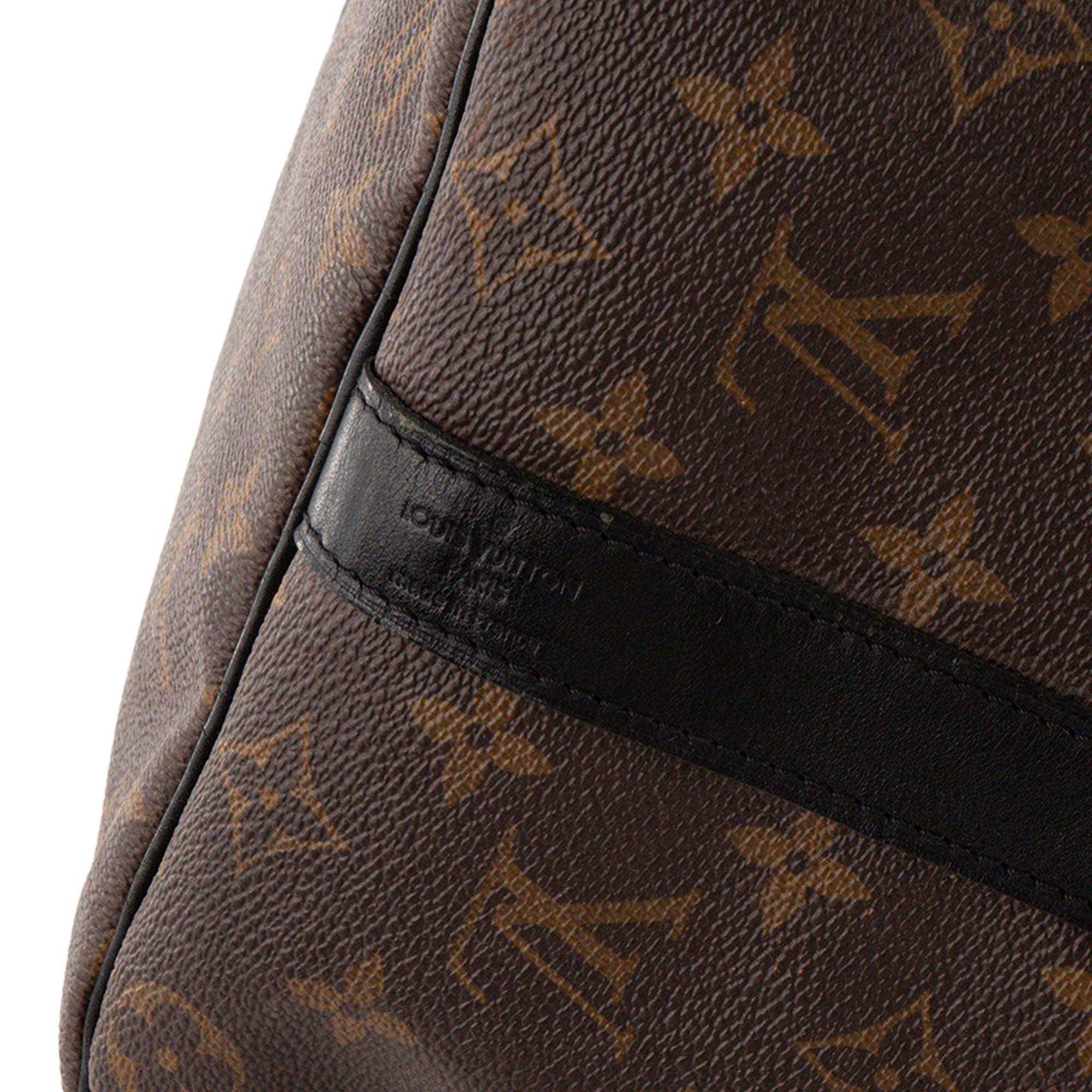 LOUIS VUITTON - Sac de voyage Keepall 45 Louis Vuitton en toile enduite monogrammée et cuir noir
