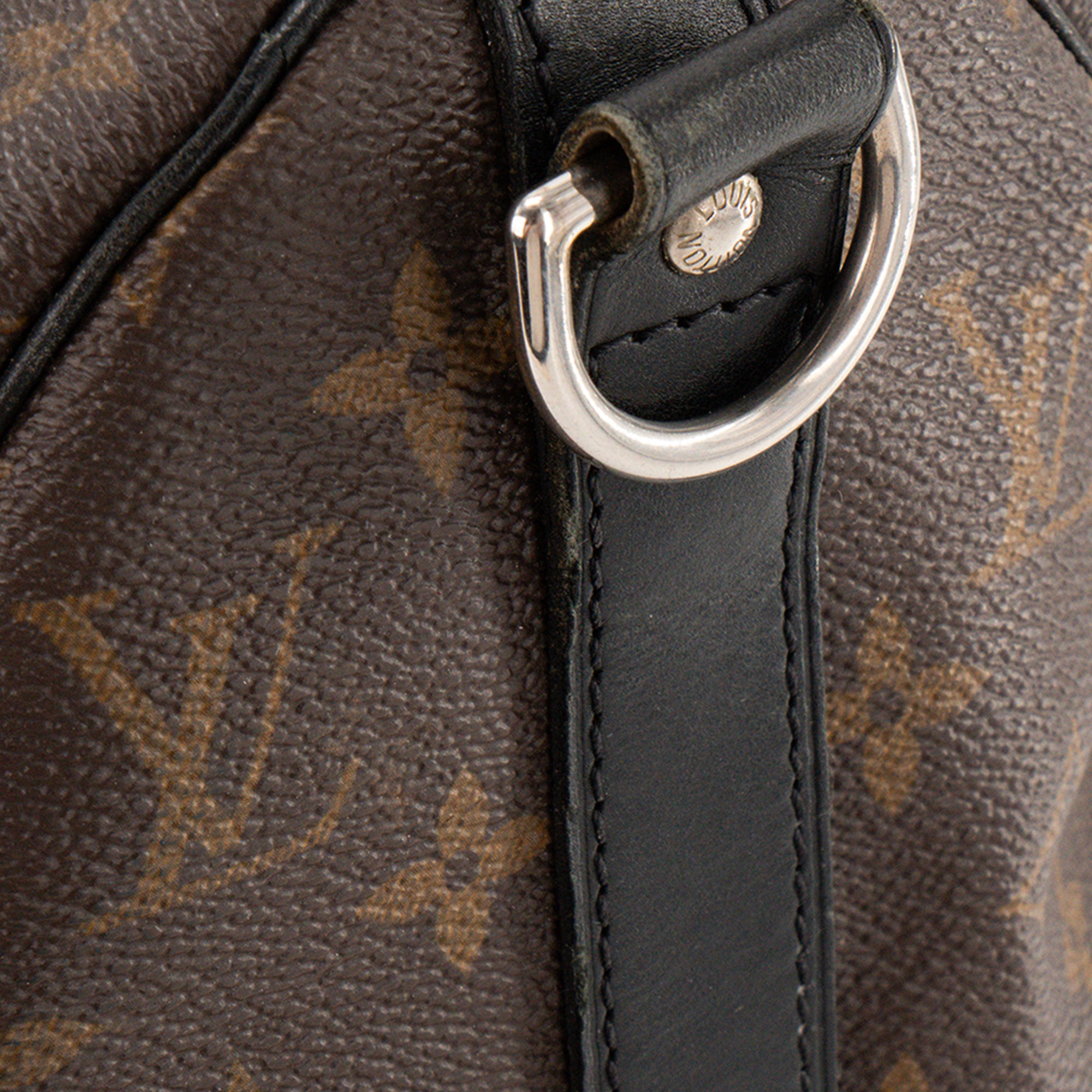 LOUIS VUITTON - Sac de voyage Keepall 45 Louis Vuitton en toile enduite monogrammée et cuir noir