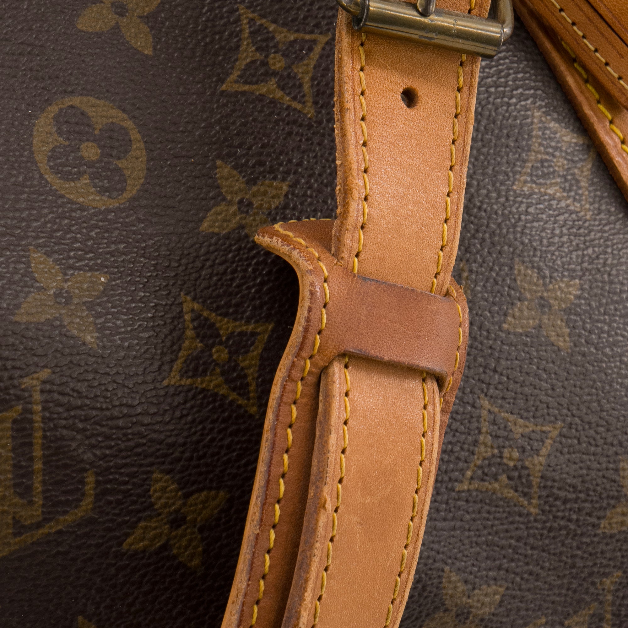 LOUIS VUITTON - Sac de voyage Keepall 45 Louis Vuitton en toile enduite monogrammée vintage