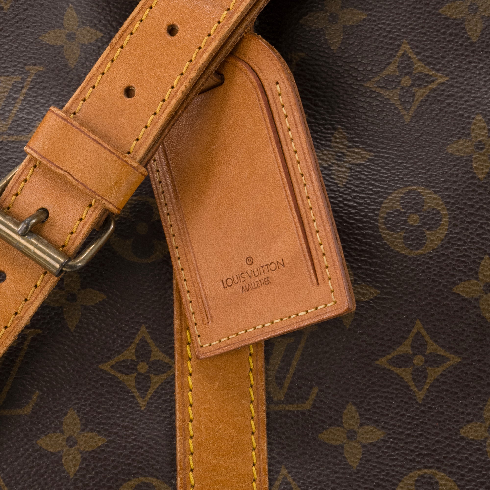 LOUIS VUITTON - Sac de voyage Keepall 45 Louis Vuitton en toile enduite monogrammée vintage