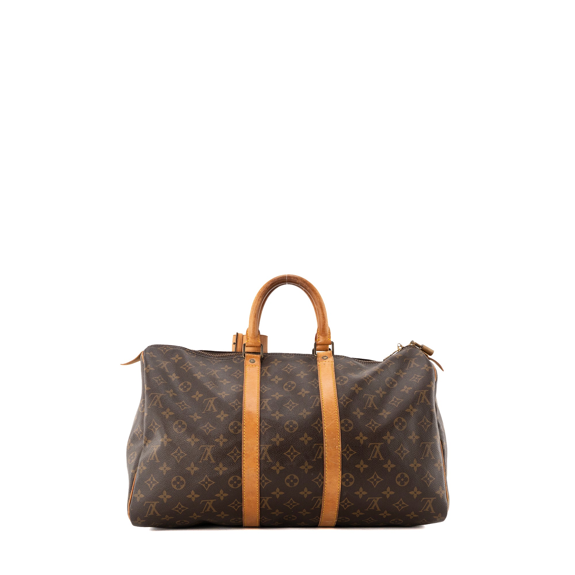 LOUIS VUITTON - Sac de voyage Keepall 45 Louis Vuitton en toile enduite monogrammée vintage