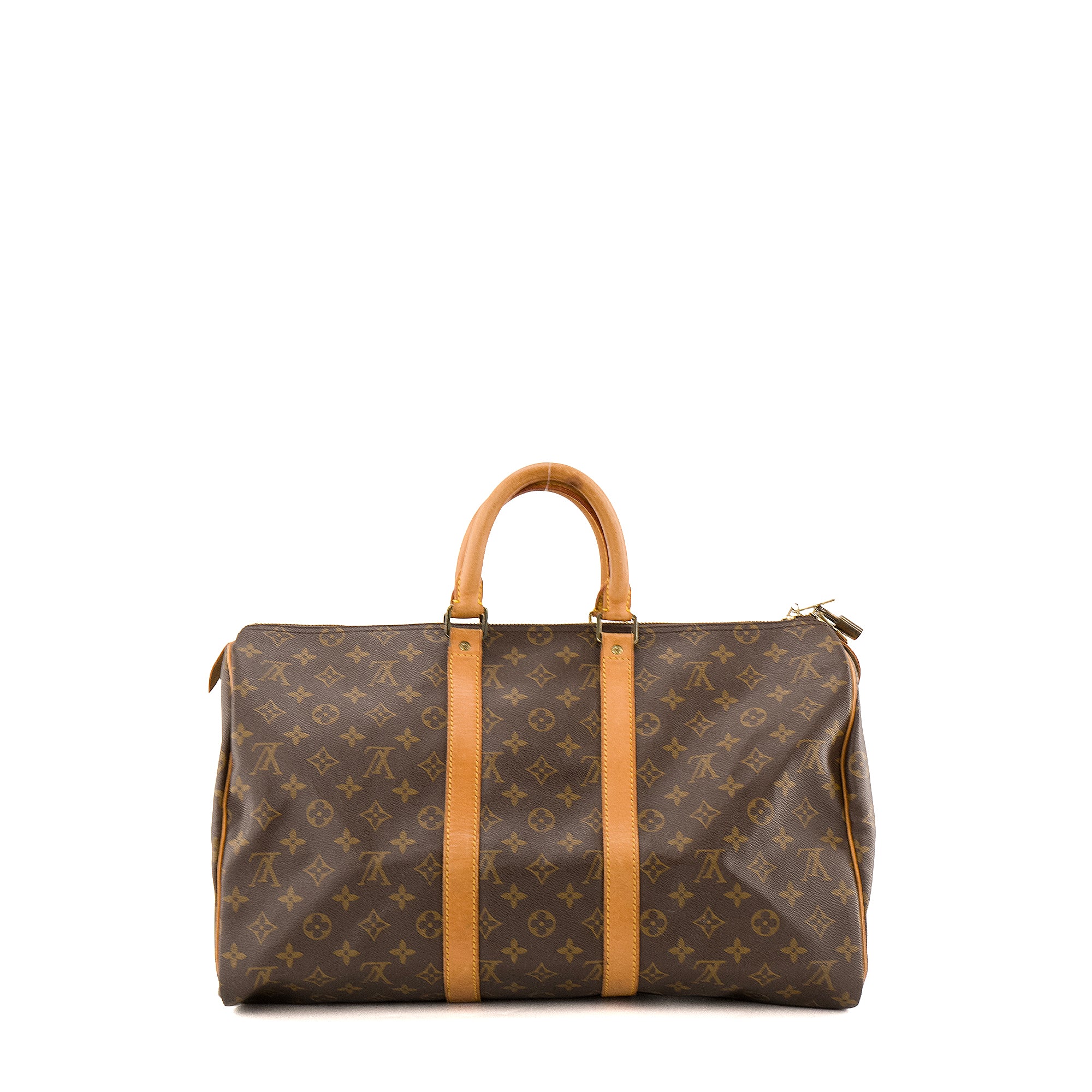 LOUIS VUITTON - Sac de voyage Keepall 45 Louis Vuitton en toile enduite monogrammée vintage