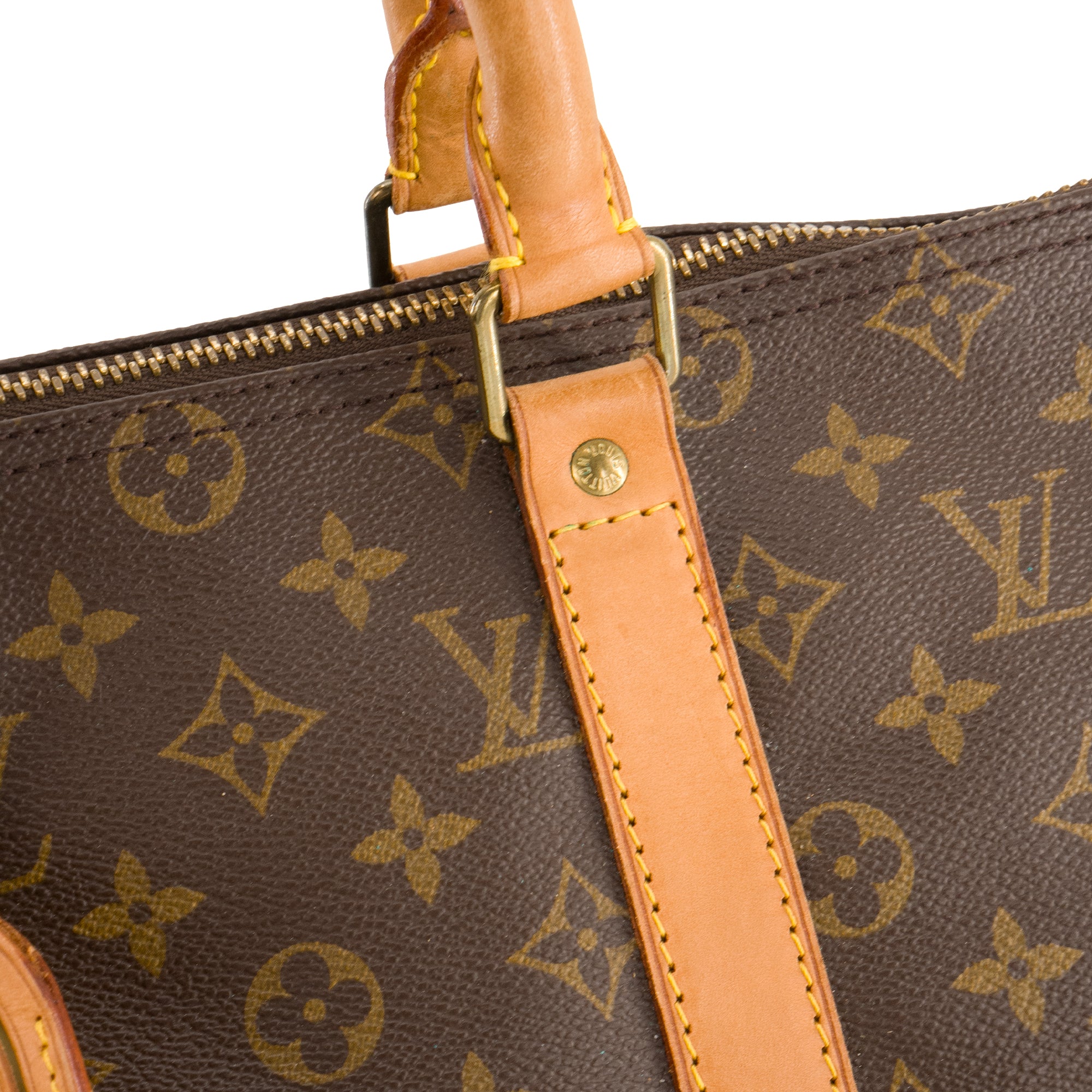 LOUIS VUITTON - Sac de voyage Keepall 45 Louis Vuitton en toile enduite monogrammée vintage