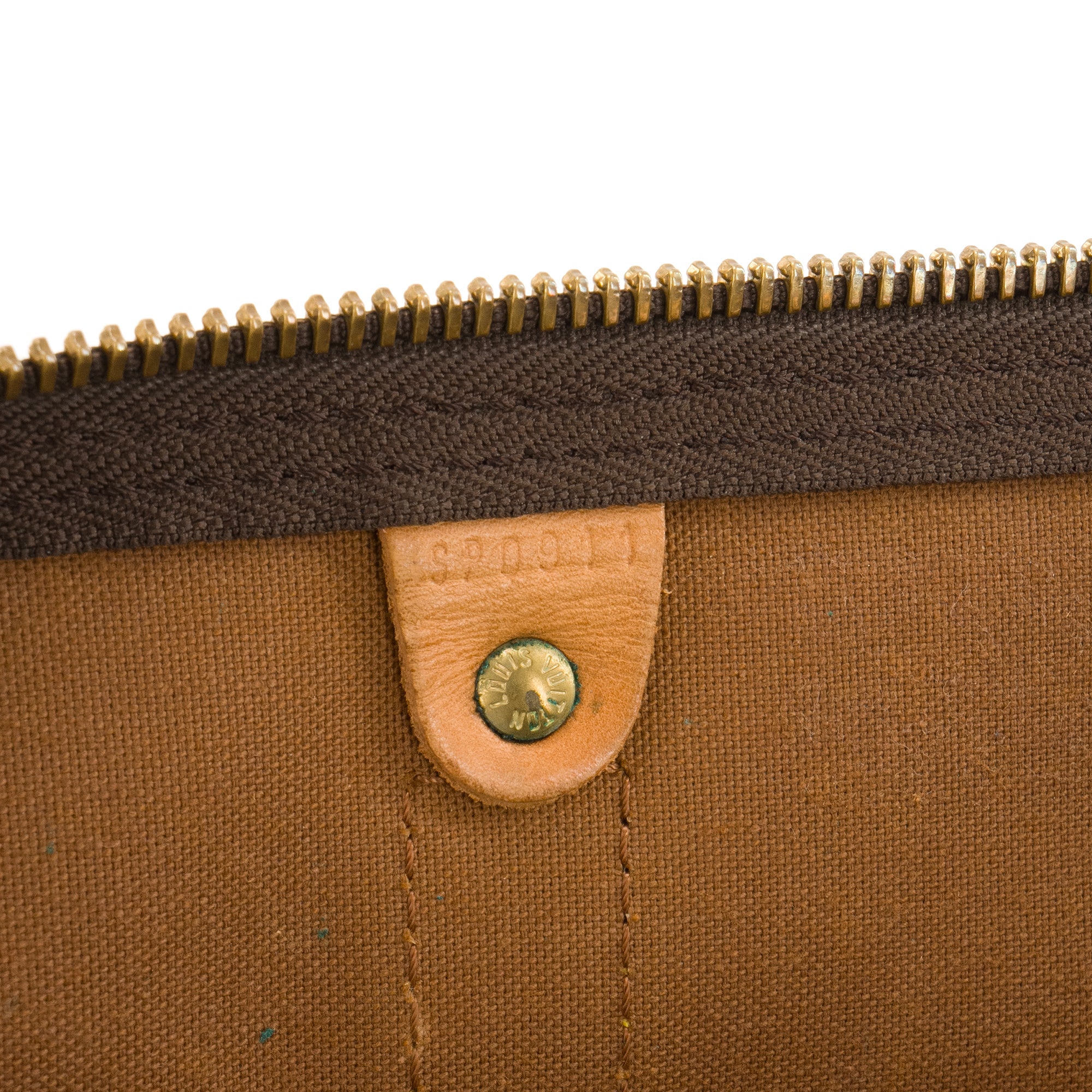 LOUIS VUITTON - Sac de voyage Keepall 45 Louis Vuitton en toile enduite monogrammée vintage