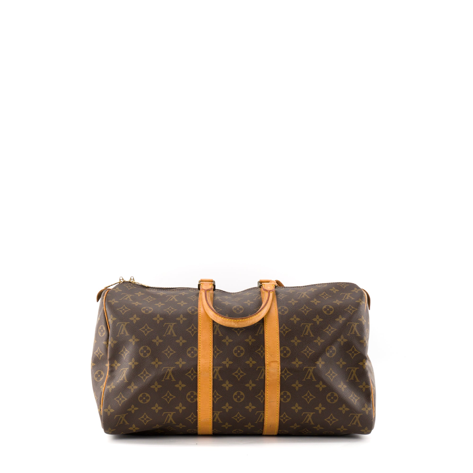 LOUIS VUITTON - Sac de voyage Keepall 45 Louis Vuitton en toile enduite monogrammée vintage