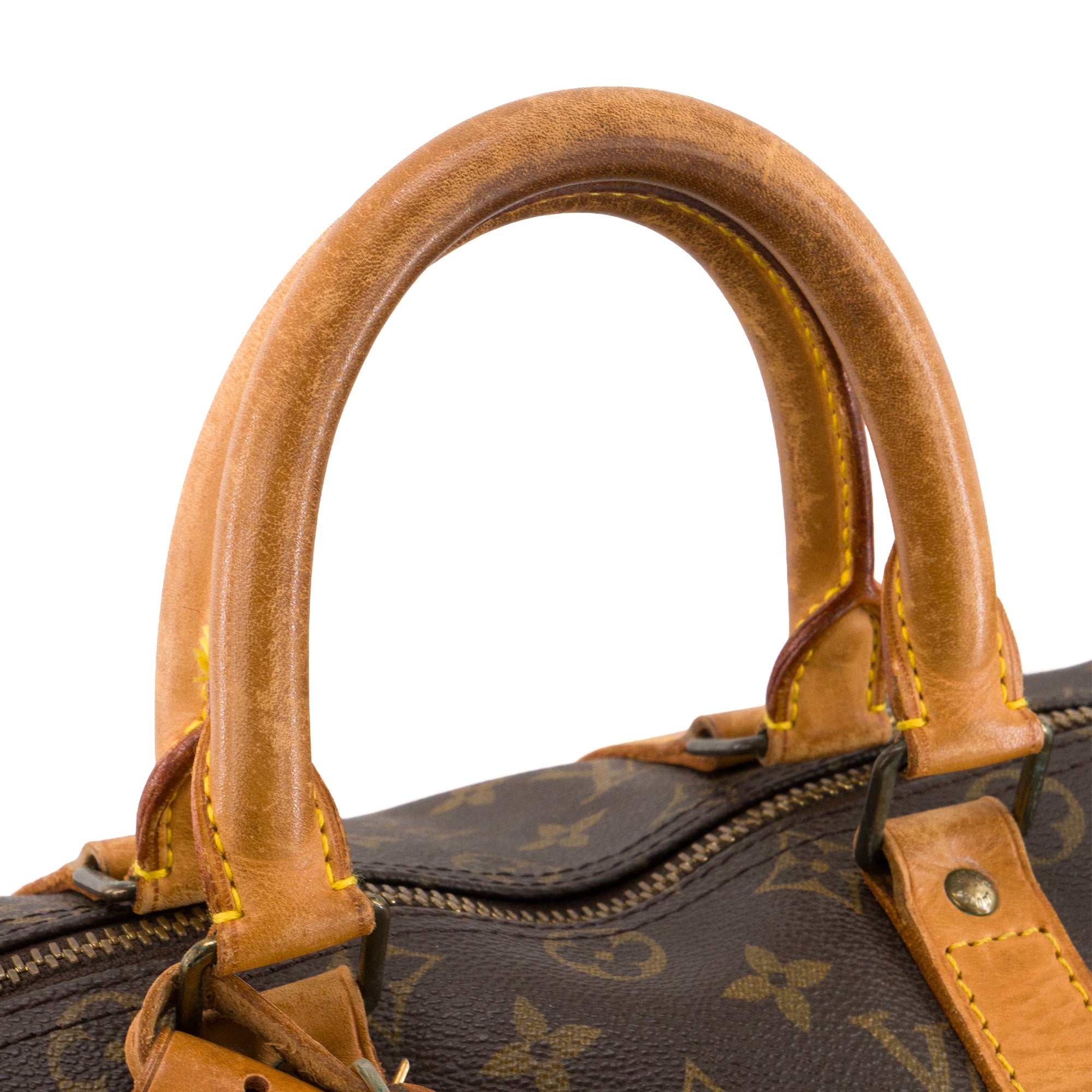 LOUIS VUITTON - Sac de voyage Keepall 45 Louis Vuitton en toile enduite monogrammée vintage
