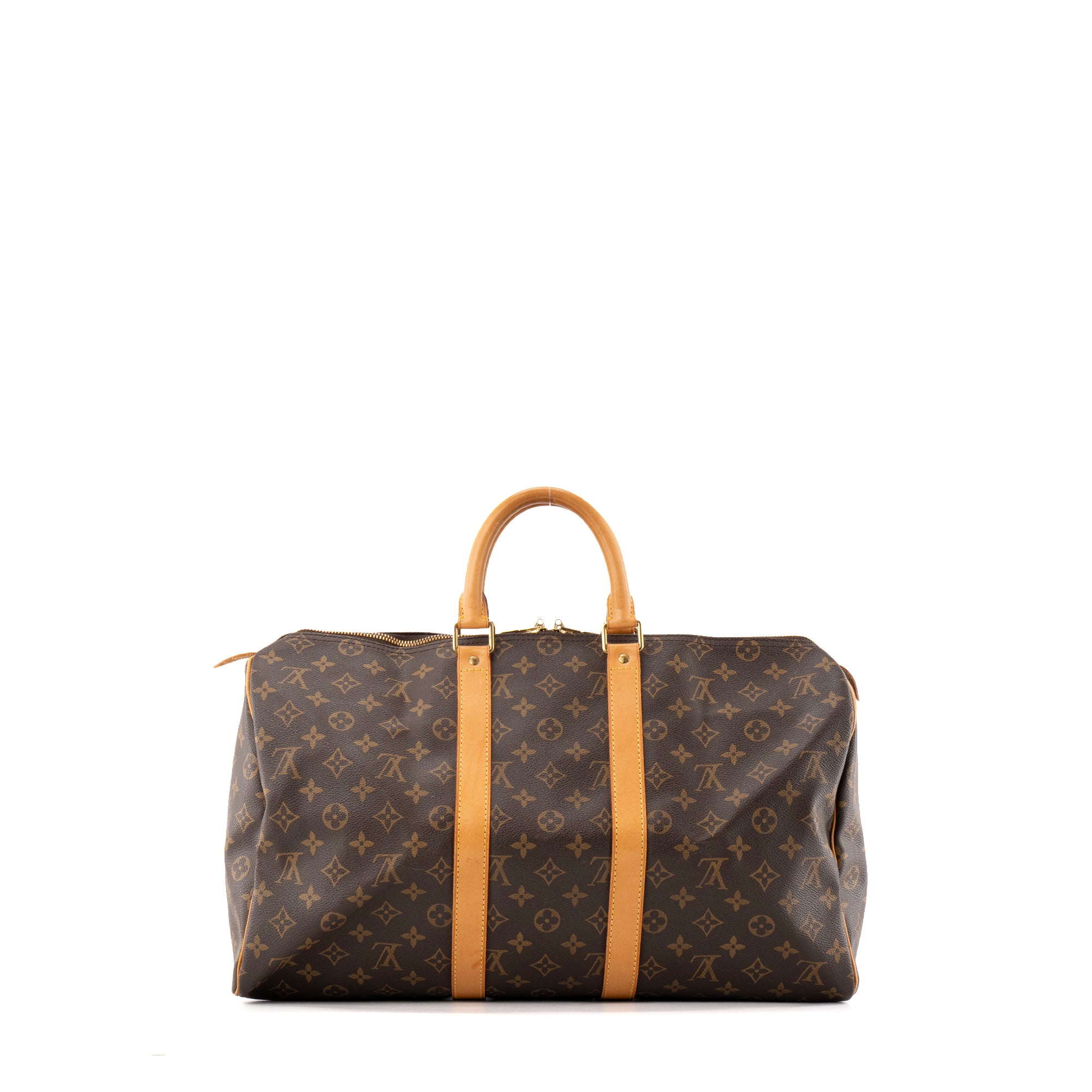 LOUIS VUITTON - Sac de voyage Keepall 45 Louis Vuitton en toile enduite monogrammée vintage